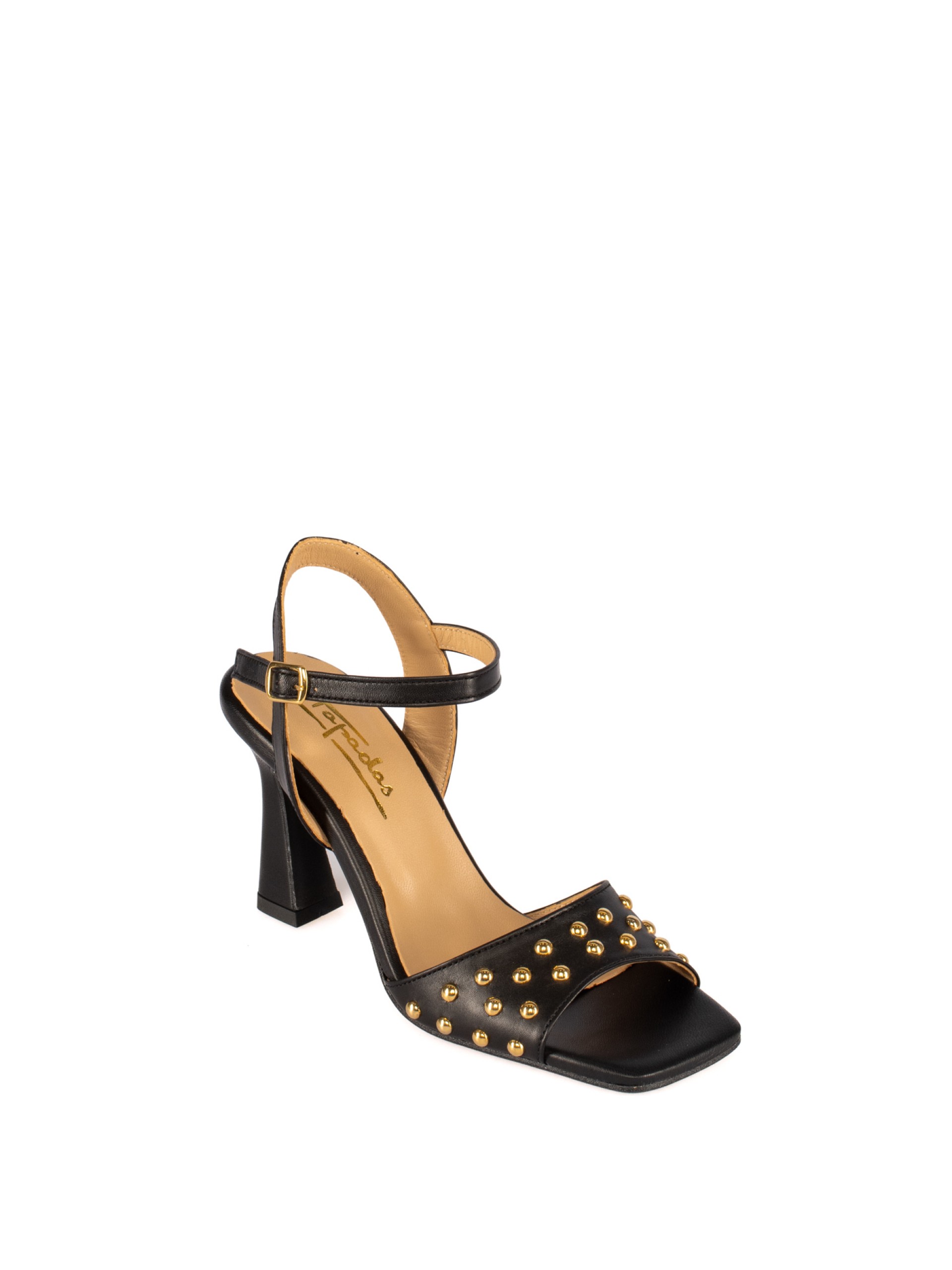 Women’s Leather Sandal with Metal Stud Details