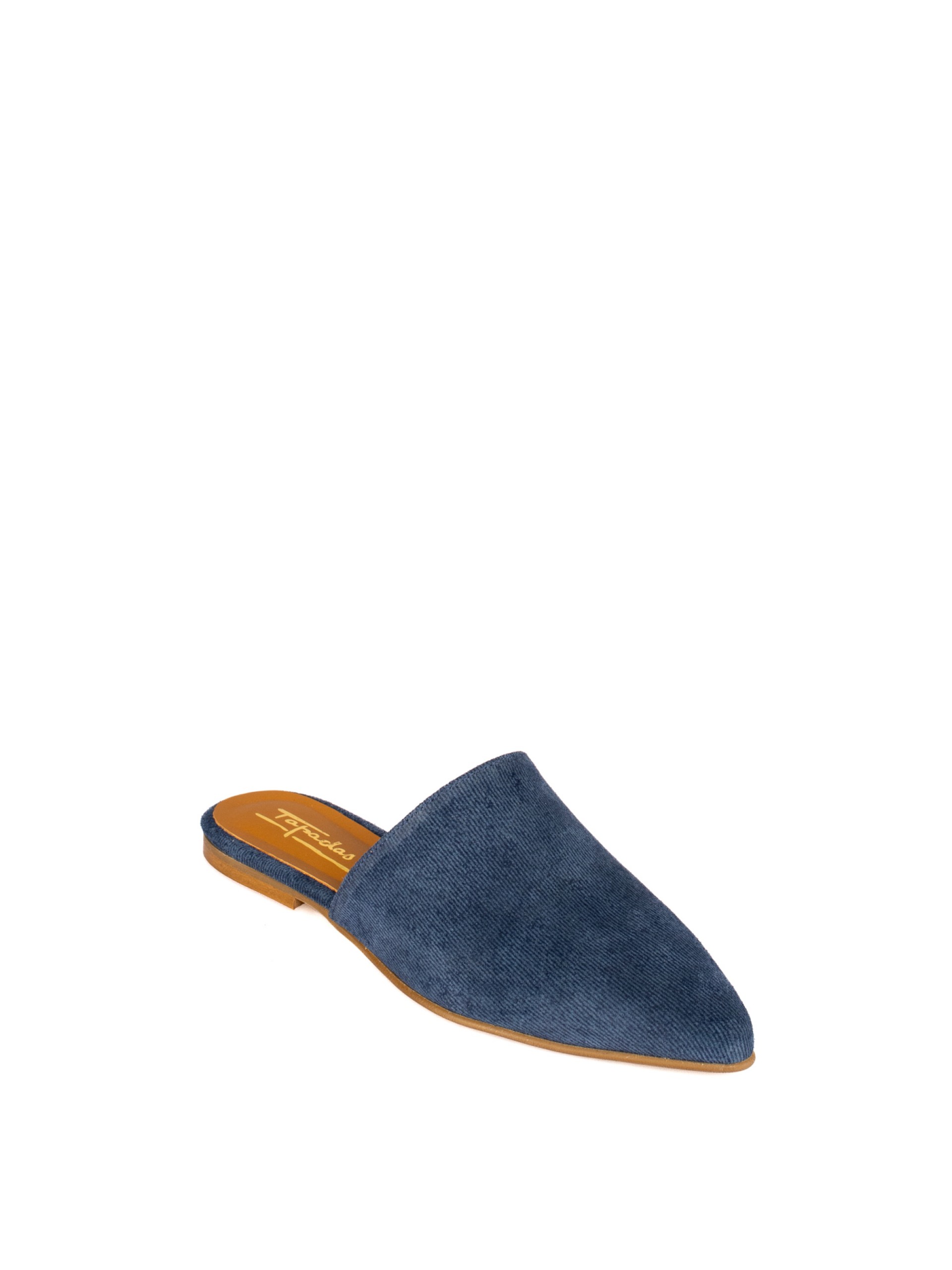 Mule rasa de senhora em camurça jeans