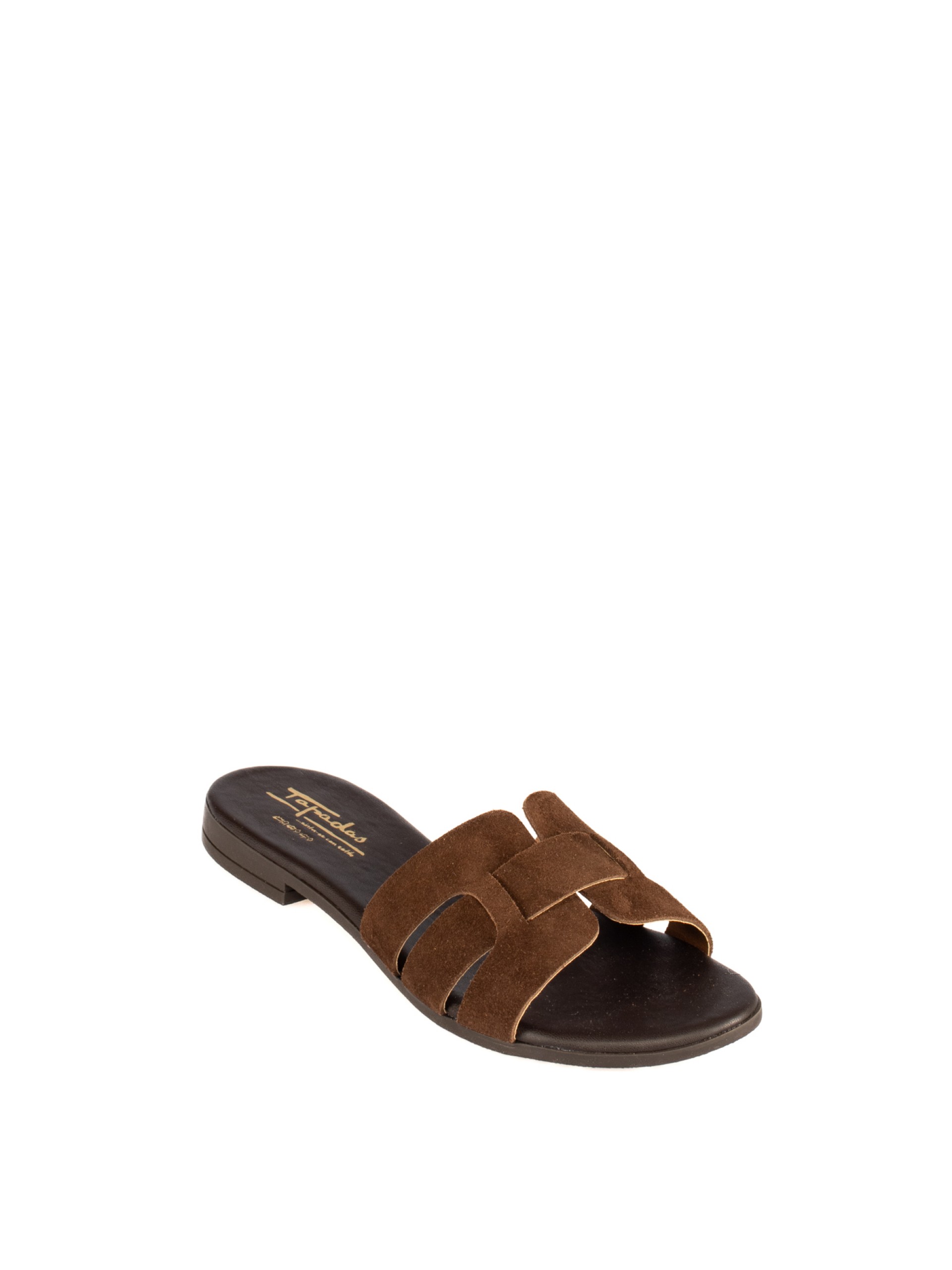 Women’s Suede Slide with Crossed Straps