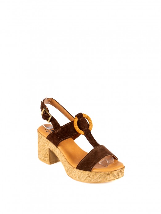 High Platform Heel Suede Sandal High Platform Heel Suede Sandal