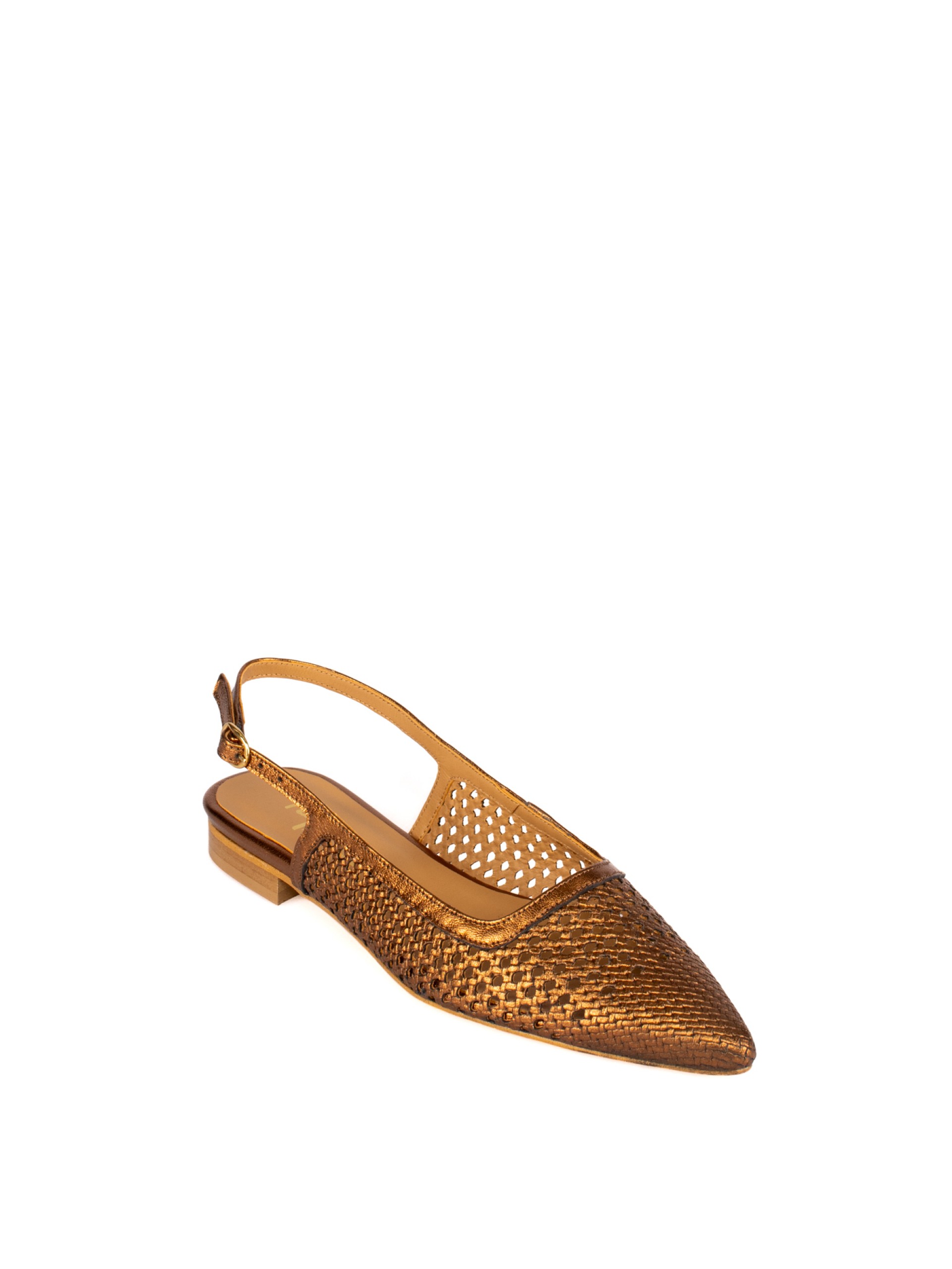 Woven Leather Flat Shoe