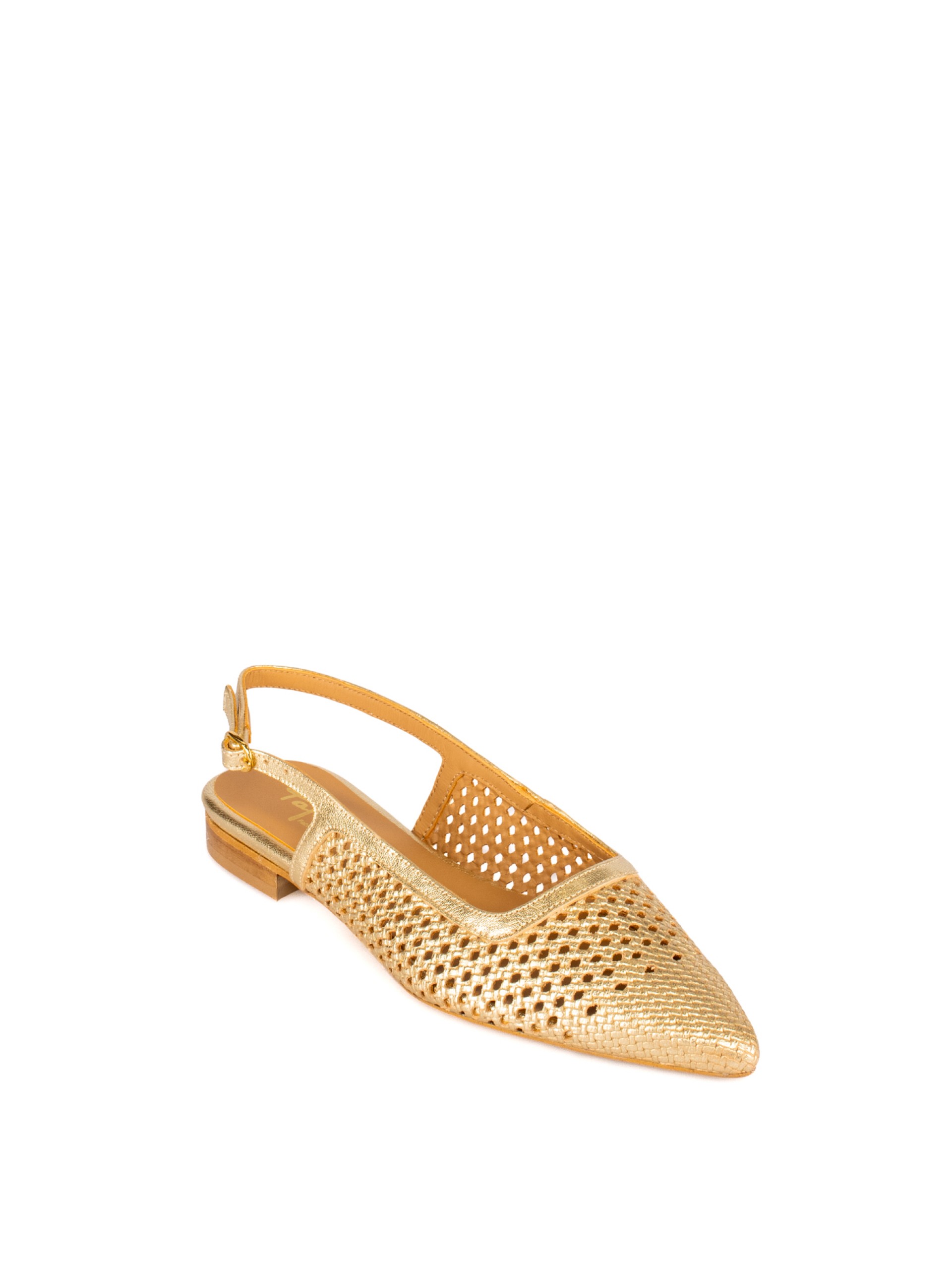 Woven Leather Flat Shoe