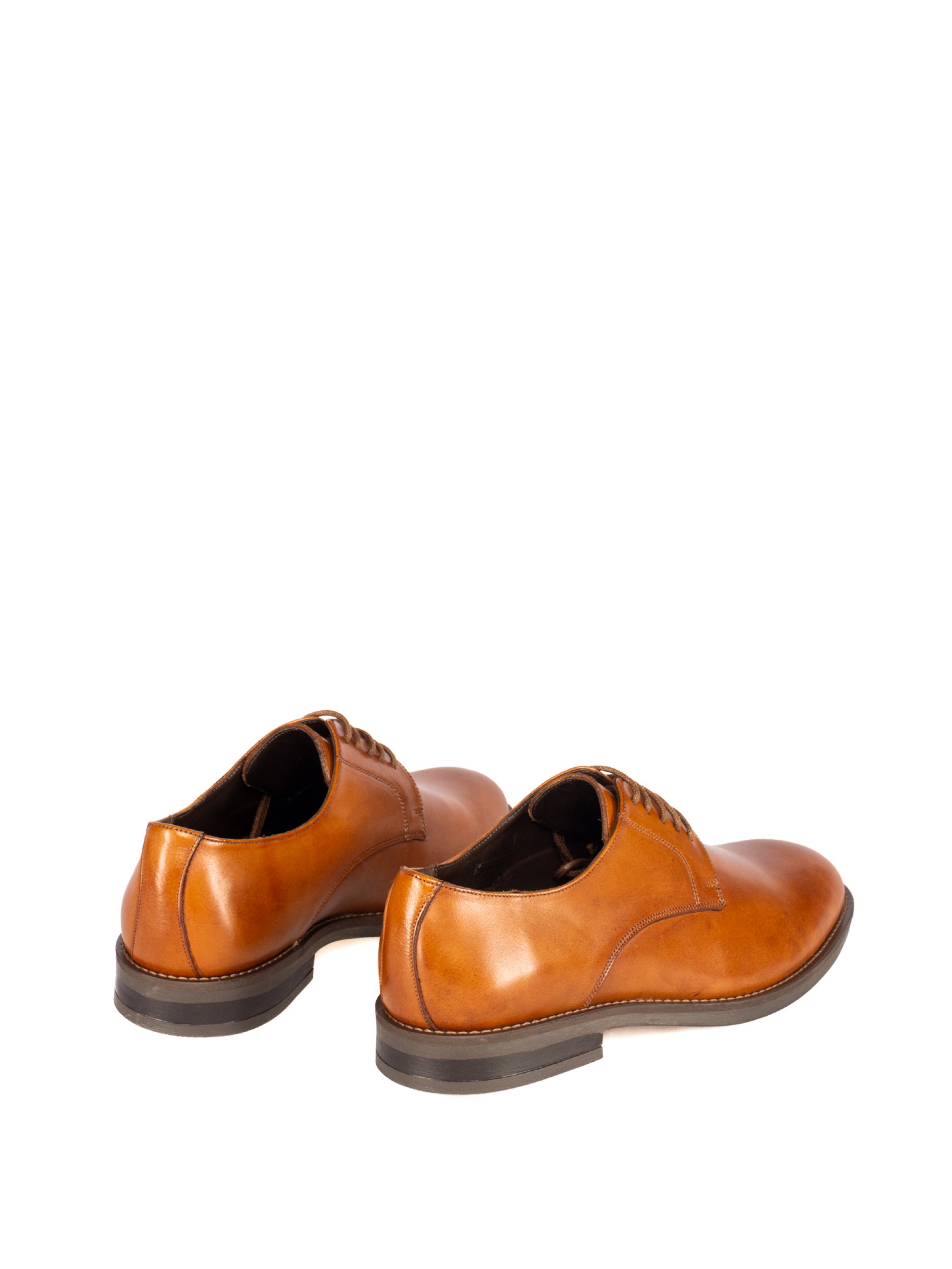 Classic Plain Leather Lace-Up Shoe