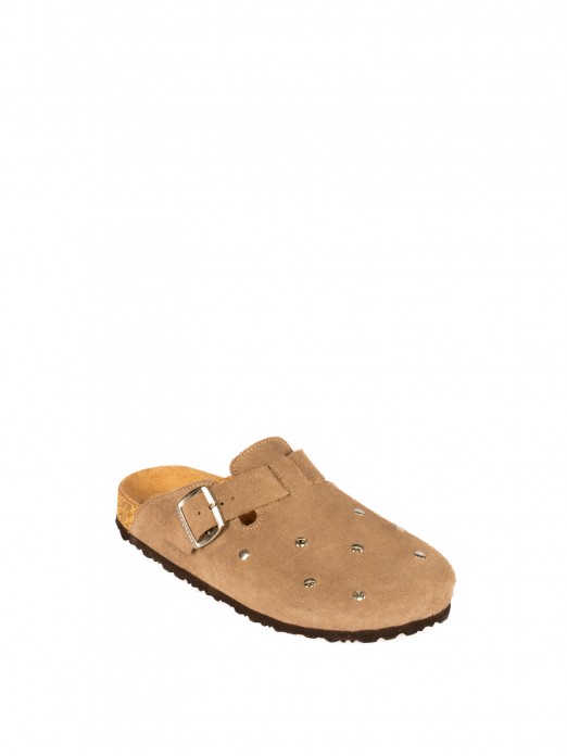 Clog Bio de Senhora em Camurça com Tachas Clog Bio de Senhora em Camurça com Tachas
