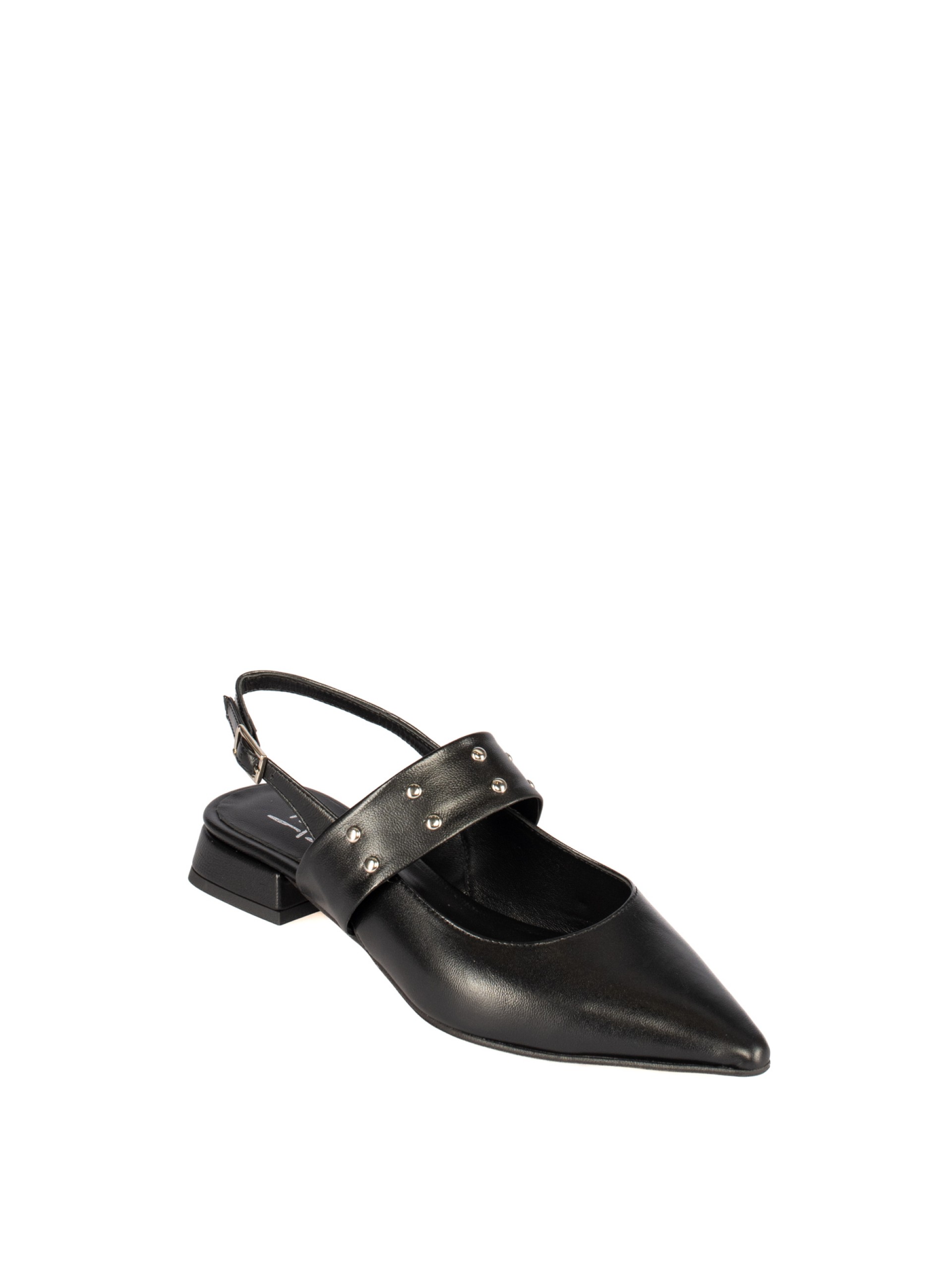 Women’s Leather Shoe with Strap and Studs