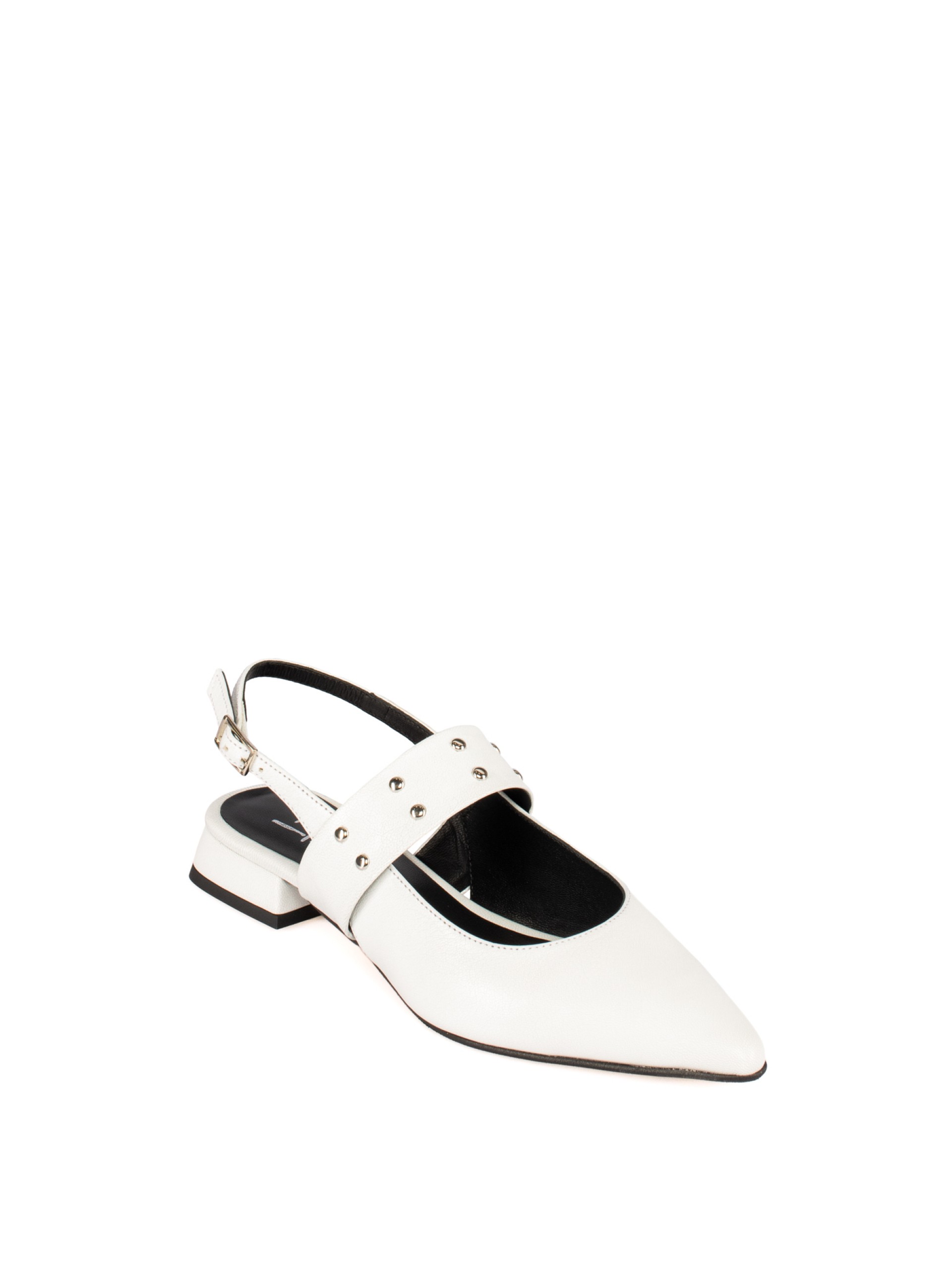 Women’s Leather Shoe with Strap and Studs