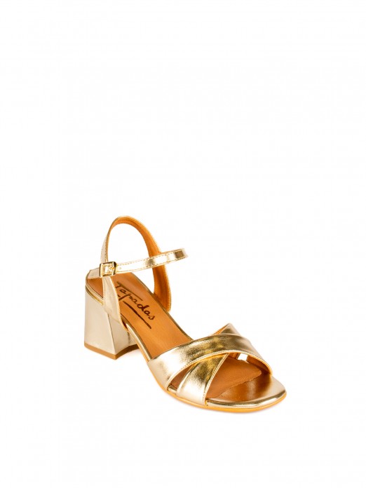 Women’s High-Heel Laminated Leather Sandal Women’s High-Heel Laminated Leather Sandal