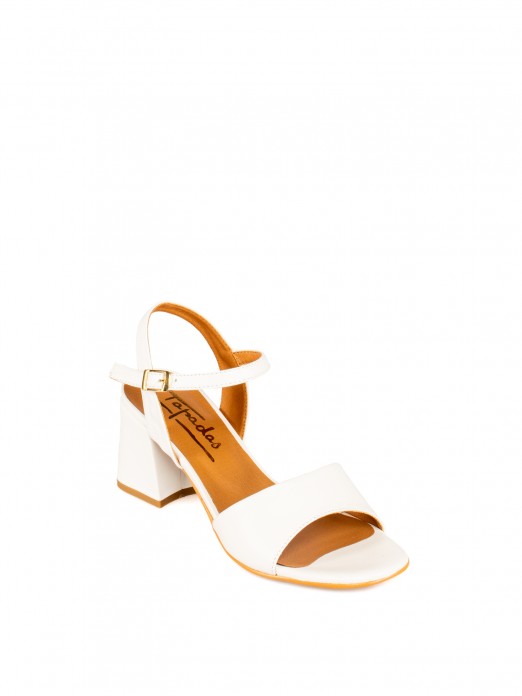 Women’s Leather Mid-Heel Sandal Women’s Leather Mid-Heel Sandal