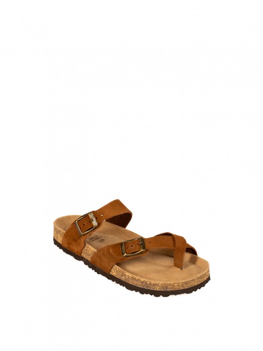 Chinelo Bio em Camurça com tiras e fivelas Chinelo Bio em Camurça com tiras e fivelas
