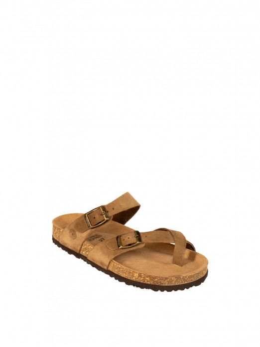 Chinelo Bio em Camurça com tiras e fivelas Chinelo Bio em Camurça com tiras e fivelas