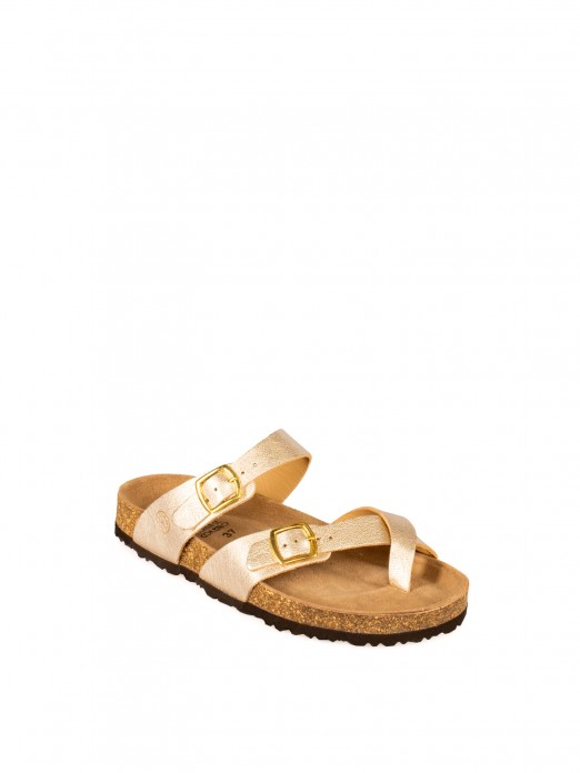 Women’s Bio Laminated Leather Slide Sandal Women’s Bio Laminated Leather Slide Sandal