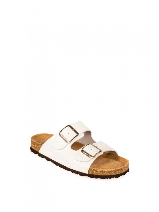 Women’s Bio Laminated Leather Slide Sandal Women’s Bio Laminated Leather Slide Sandal