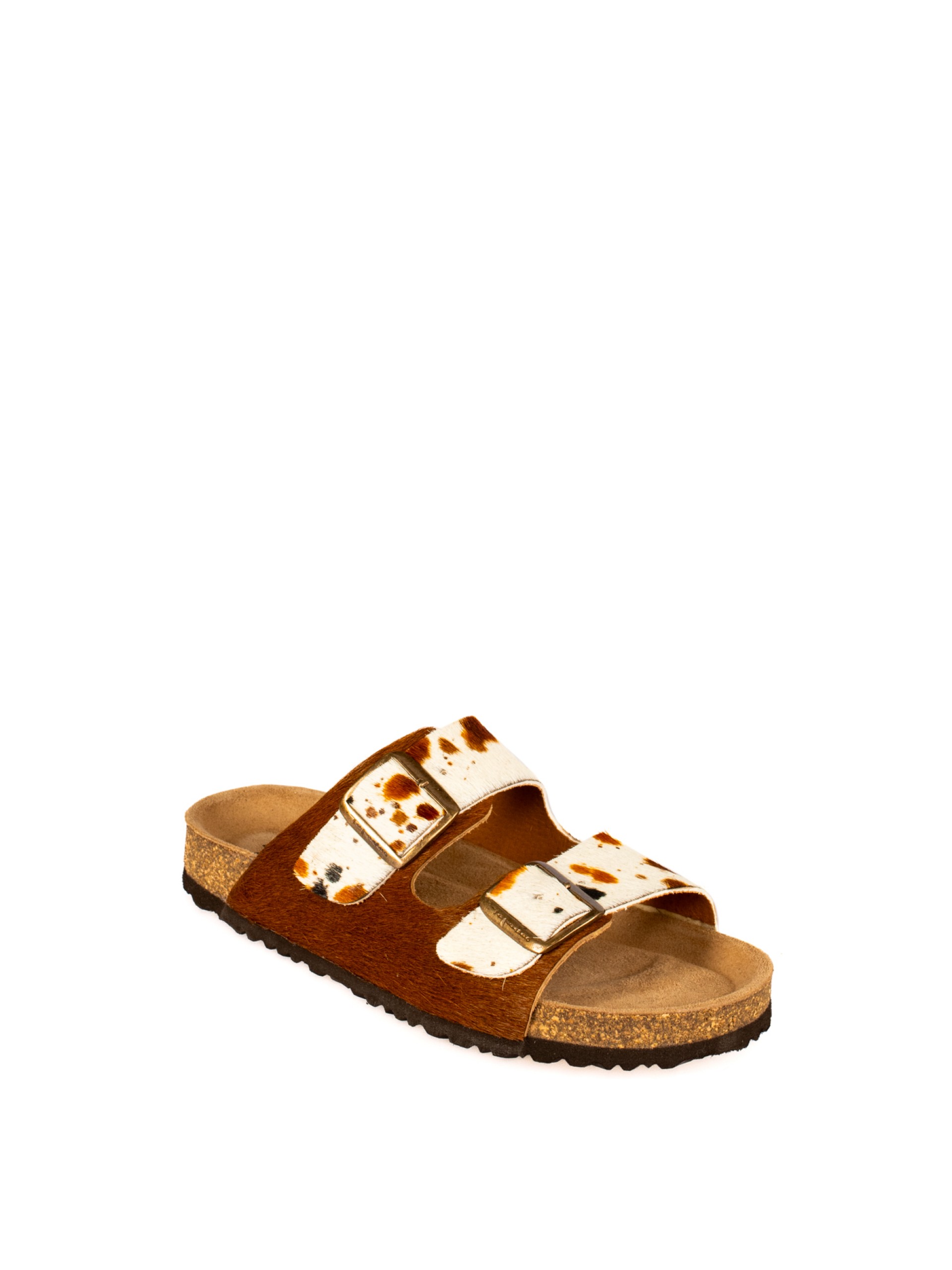 Chinelo Bio com Fivelas em Pêlo Combinado