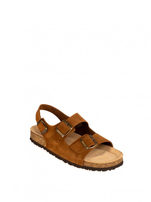 Women�s Bio Suede Sandal with Adjustable Buckles