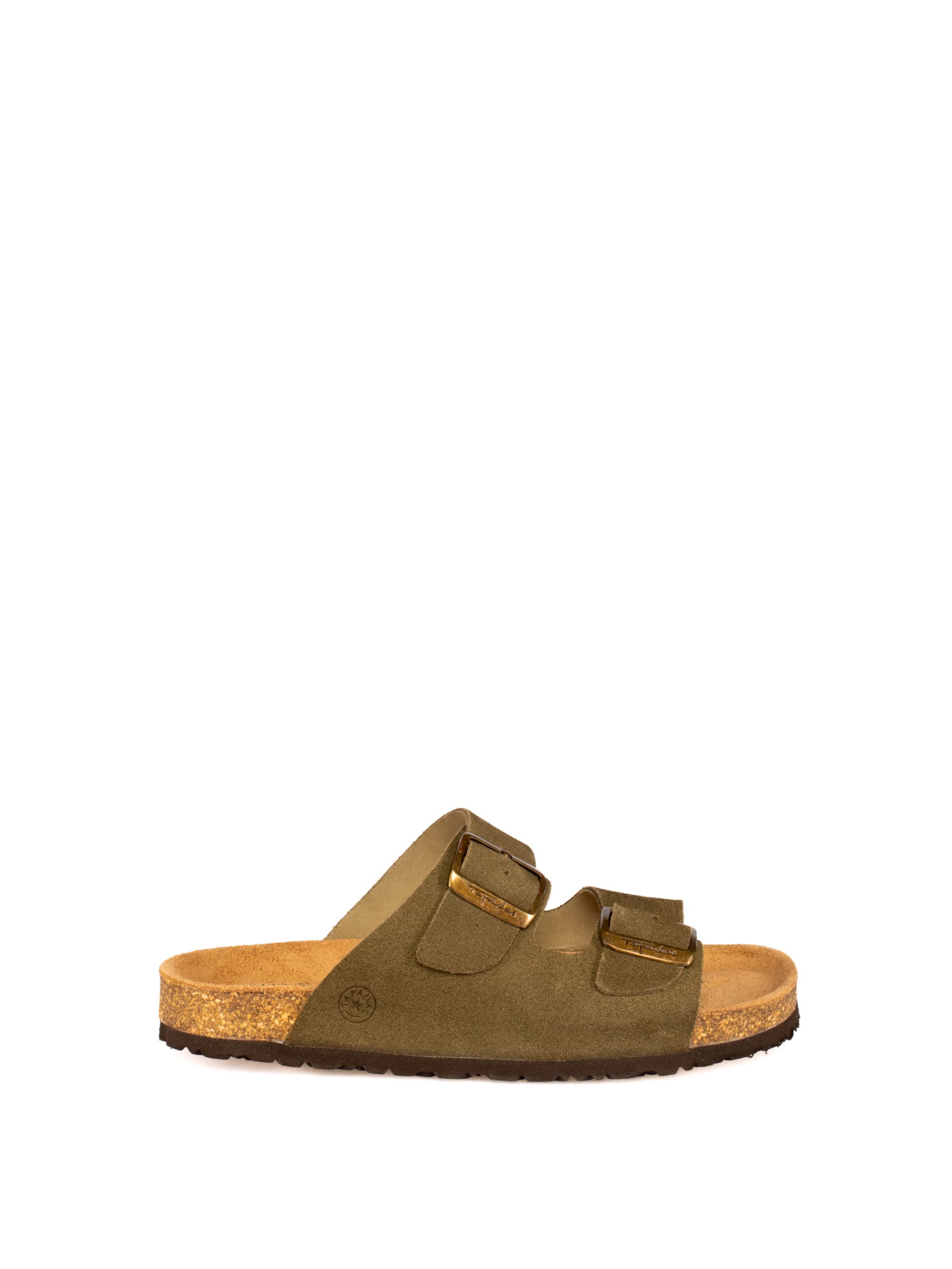 Women’s Bio Suede Slide Sandal with Buckles