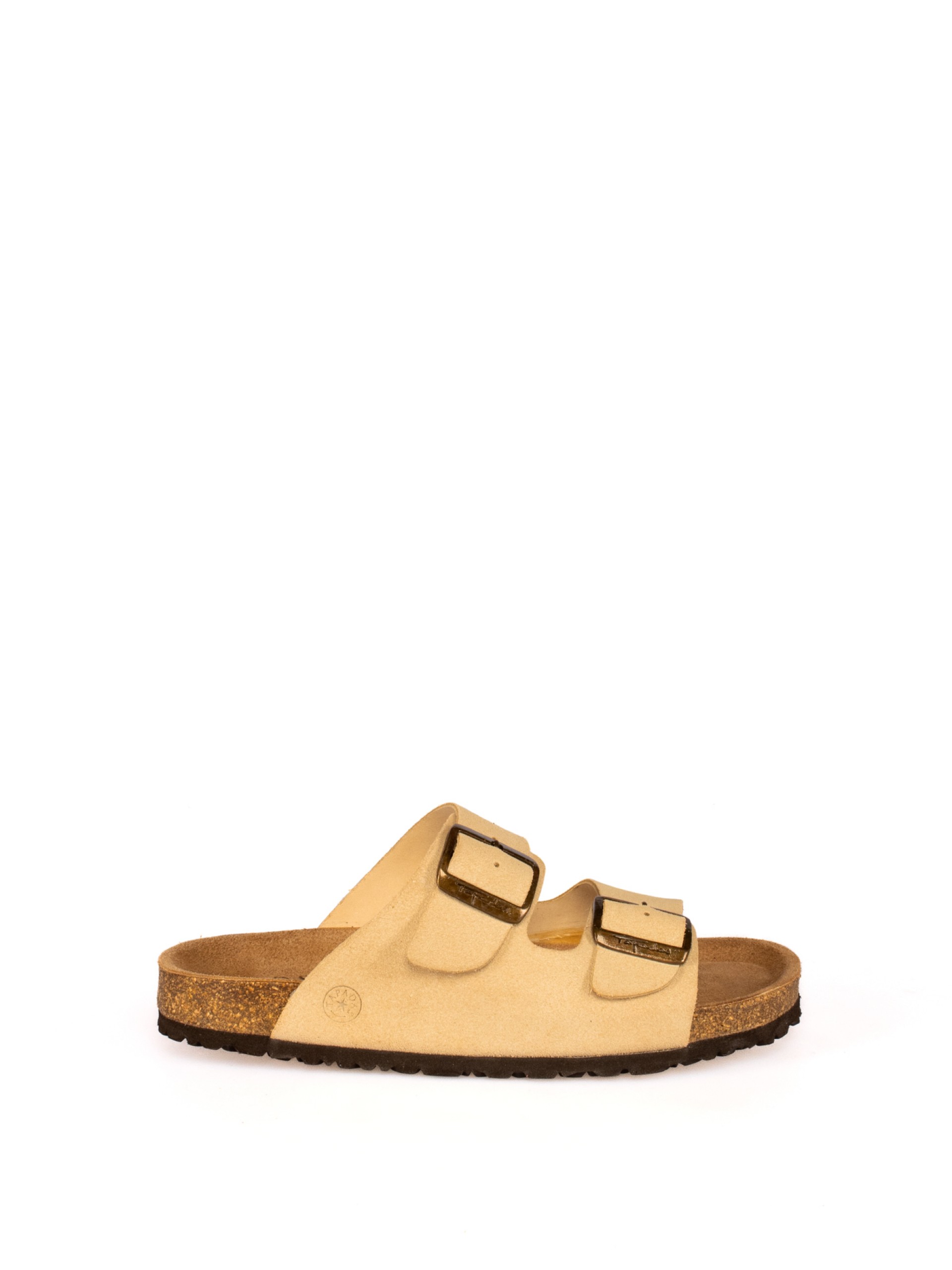Women’s Bio Suede Slide Sandal with Buckles