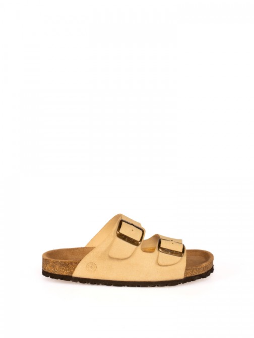 Women’s Bio Suede Slide Sandal with Buckles Women’s Bio Suede Slide Sandal with Buckles
