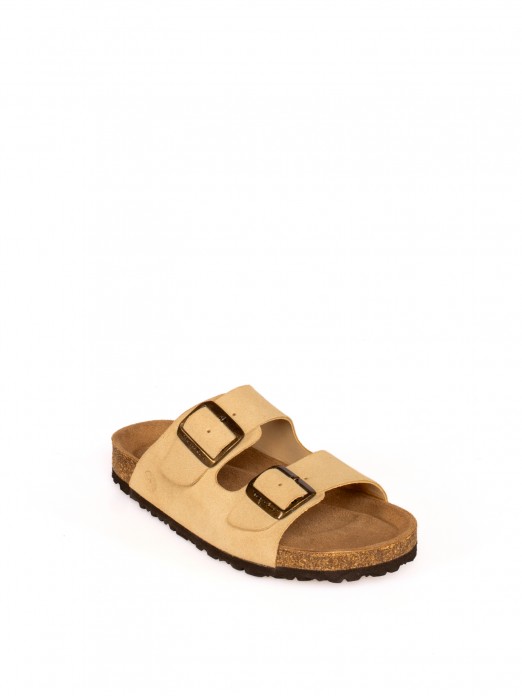 Women’s Bio Suede Slide Sandal with Buckles Women’s Bio Suede Slide Sandal with Buckles