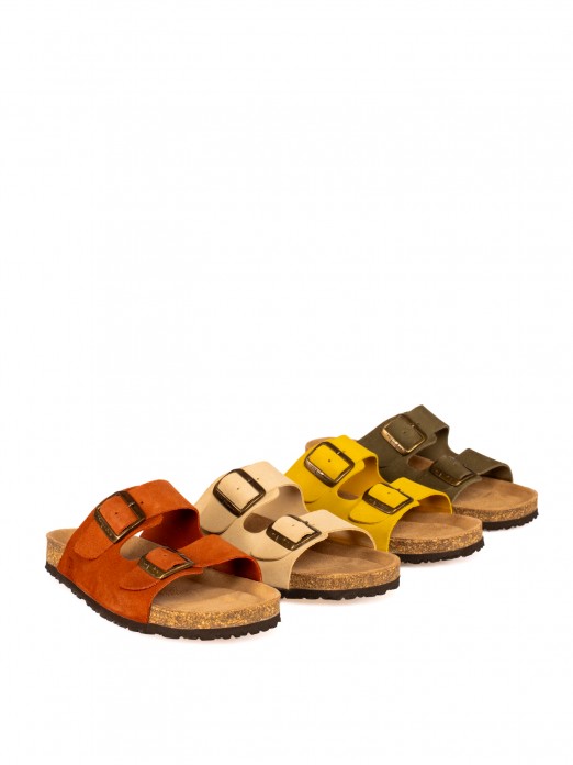 Chinelo Bio em Camurça com Fivelas Chinelo Bio em Camurça com Fivelas