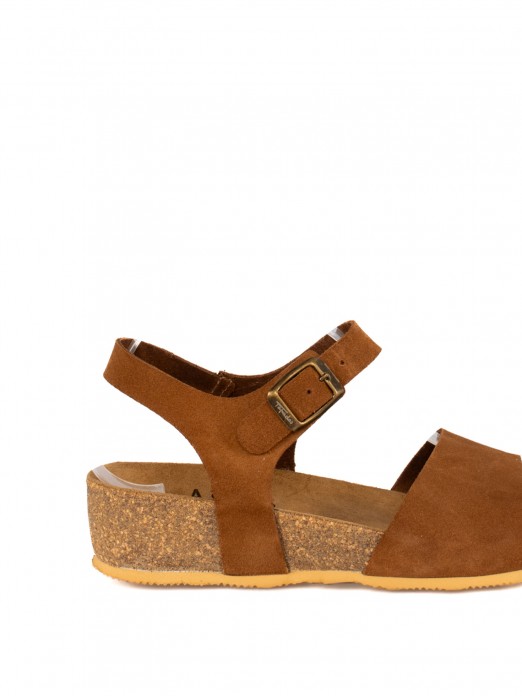 Bio Wedge Sandal in Suede Bio Wedge Sandal in Suede