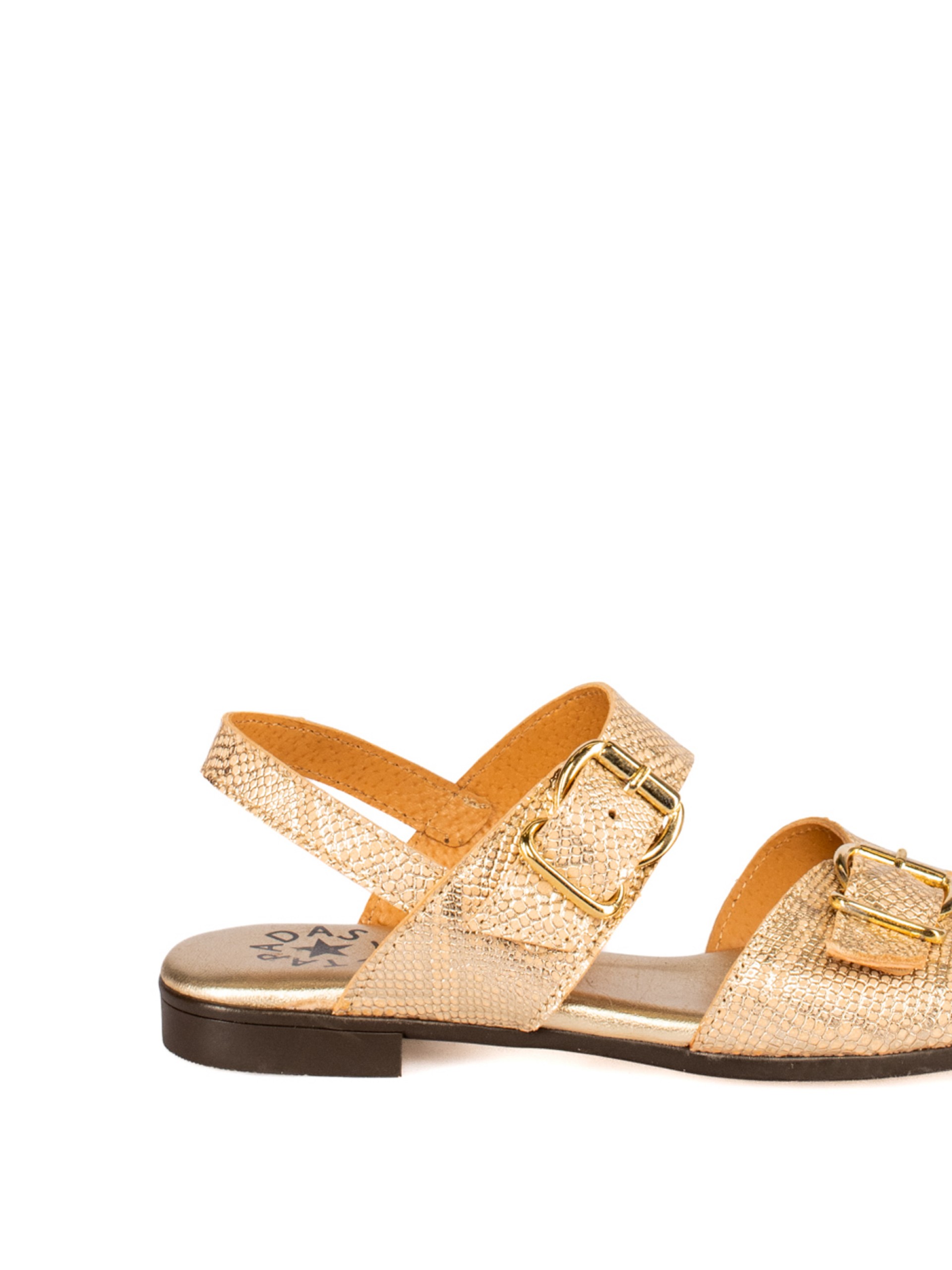 Women’s Flat Laminated Embossed Leather