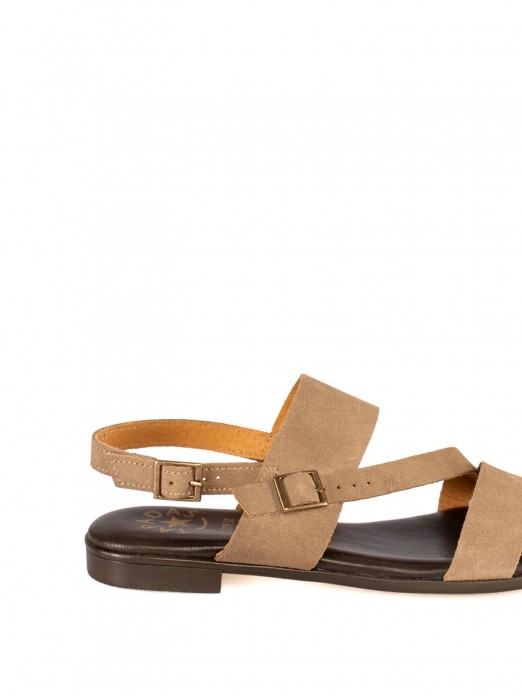 Women’s Flat Suede Sandal
with Straps Women’s Flat Suede Sandal
with Straps