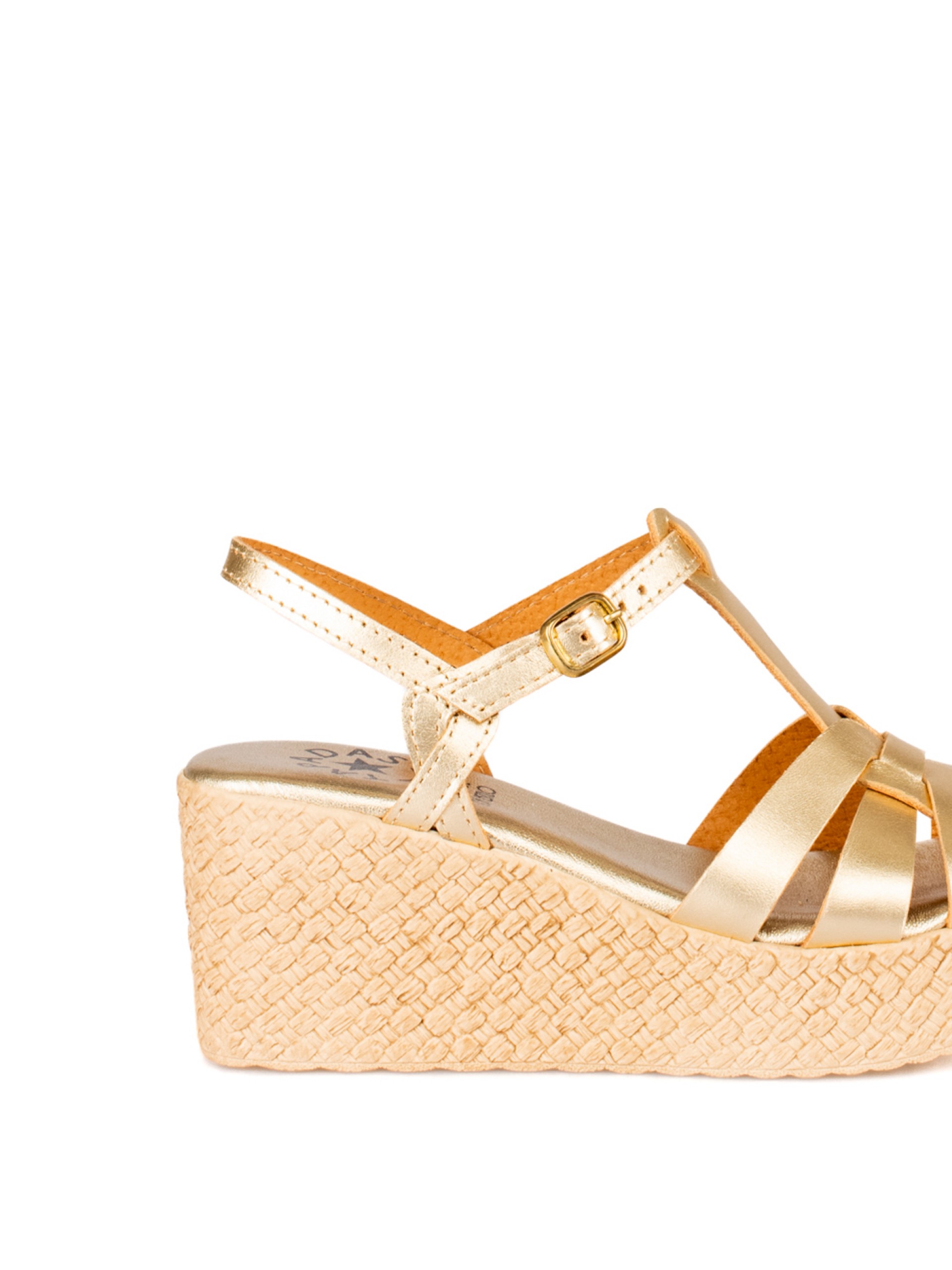 Women’s Metallic Leather Wedge Sandal