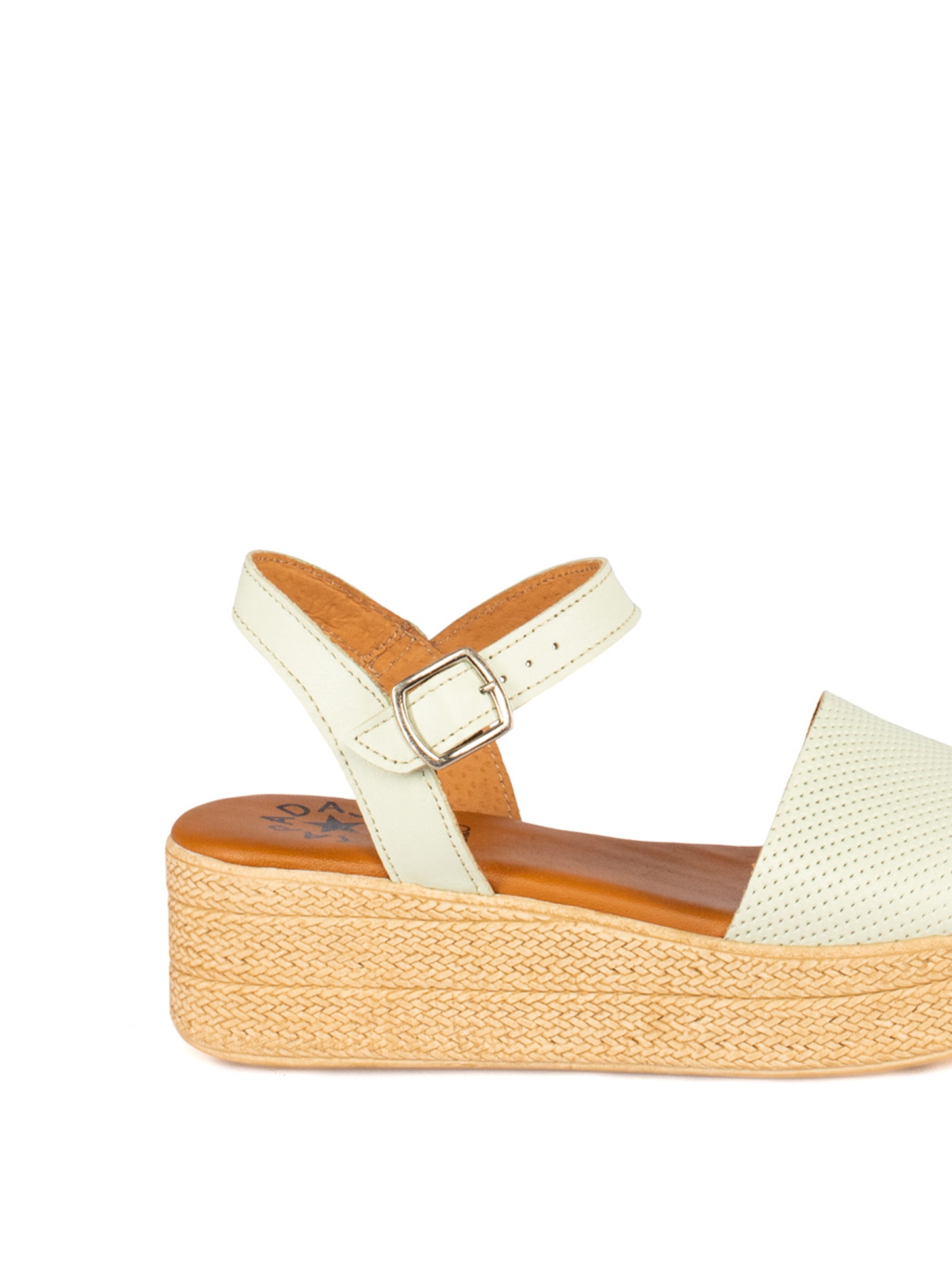 Women’s Perforated Leather Wedge Sandal