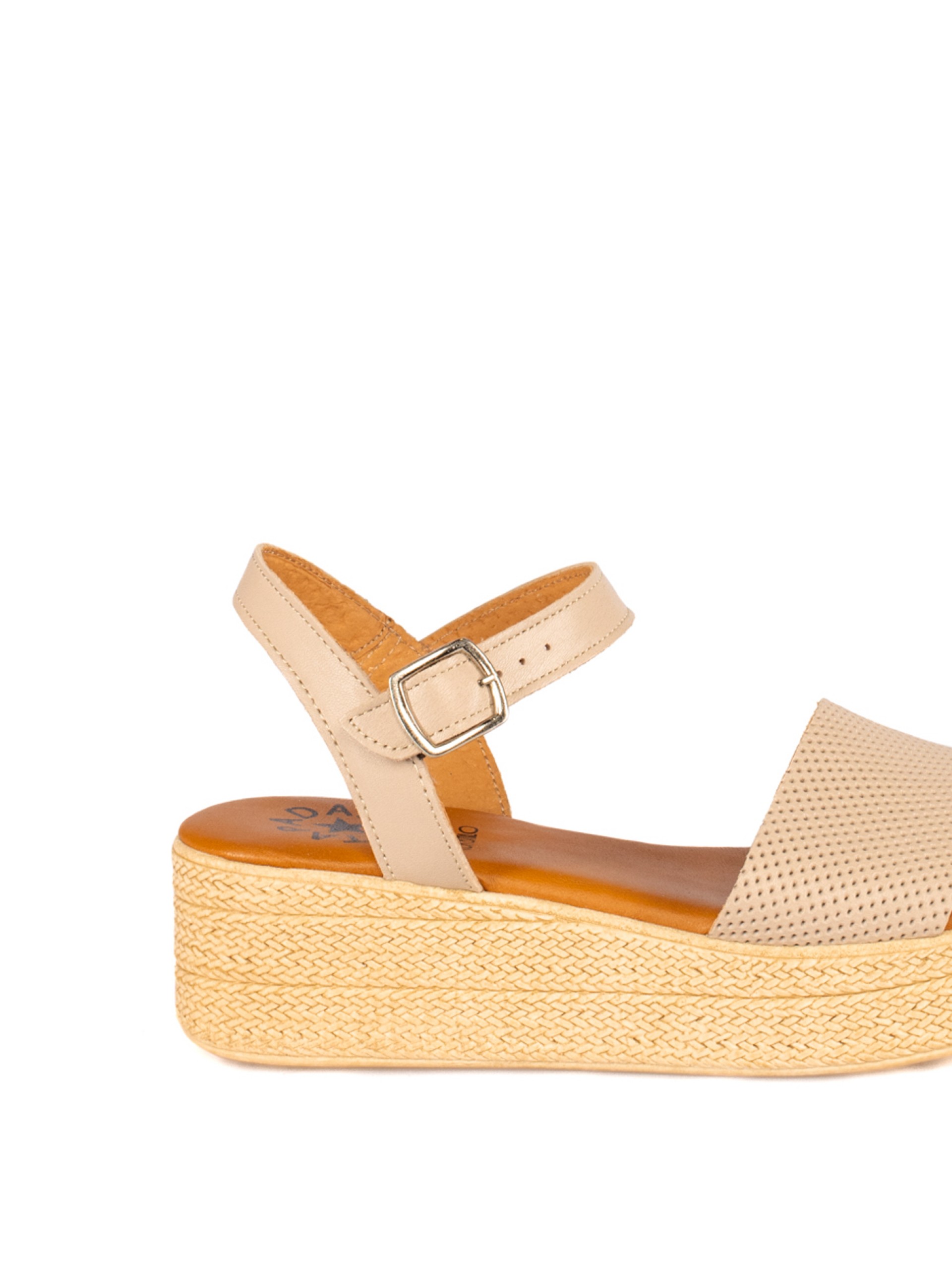 Women’s Perforated Leather Wedge Sandal