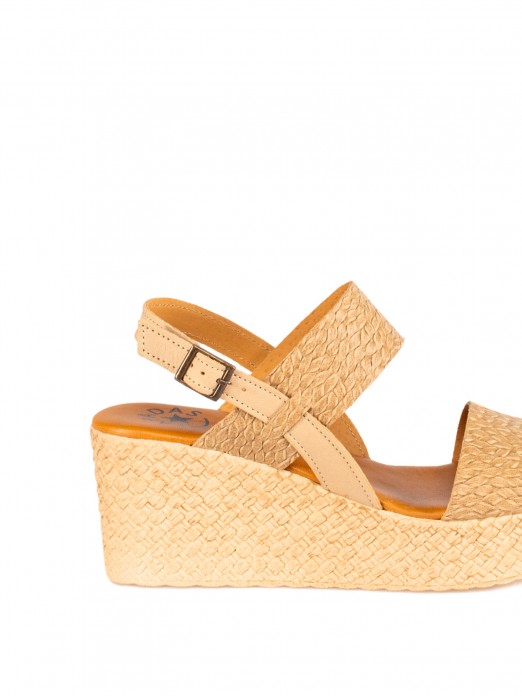 Women�s Braided Leather Wedge Sandal