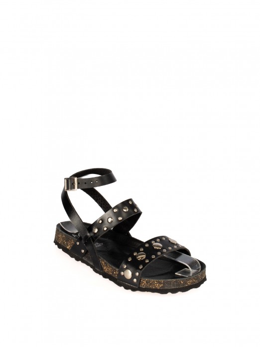 Women’s Bio Leather Sandal with Studded Straps Women’s Bio Leather Sandal with Studded Straps