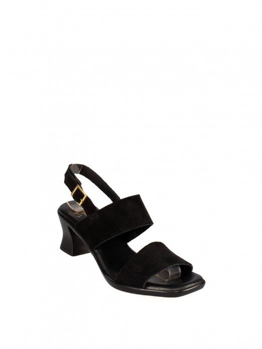 Heeled Sandal
in suede with two straps Heeled Sandal
in suede with two straps