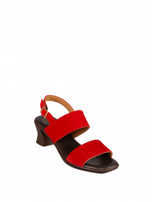 Heeled Sandal
in suede with two straps Heeled Sandal
in suede with two straps