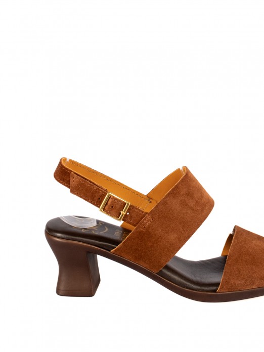 Heeled Sandal
in suede with two straps Heeled Sandal
in suede with two straps