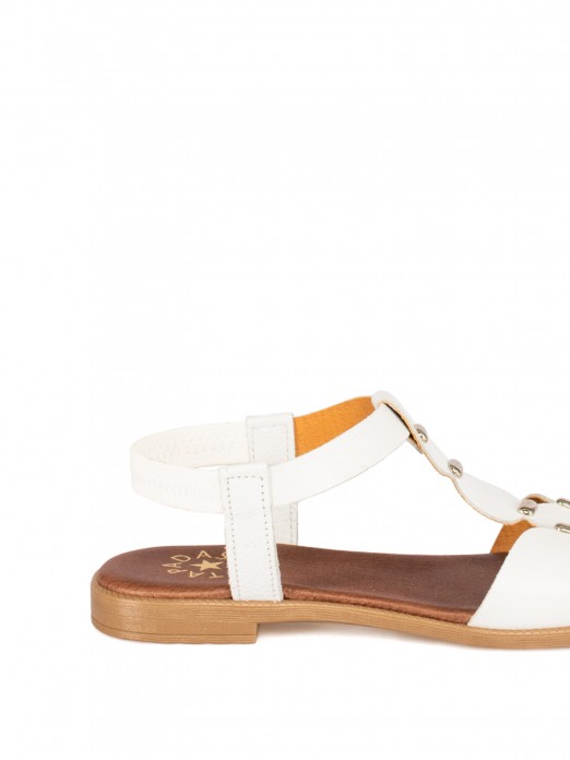 Women's Flat Leather Sandal