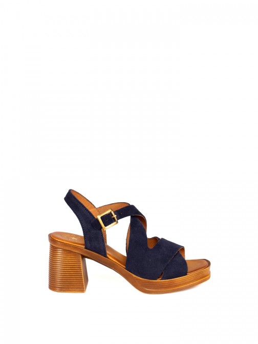 Women�s Suede Block Heel Sandal