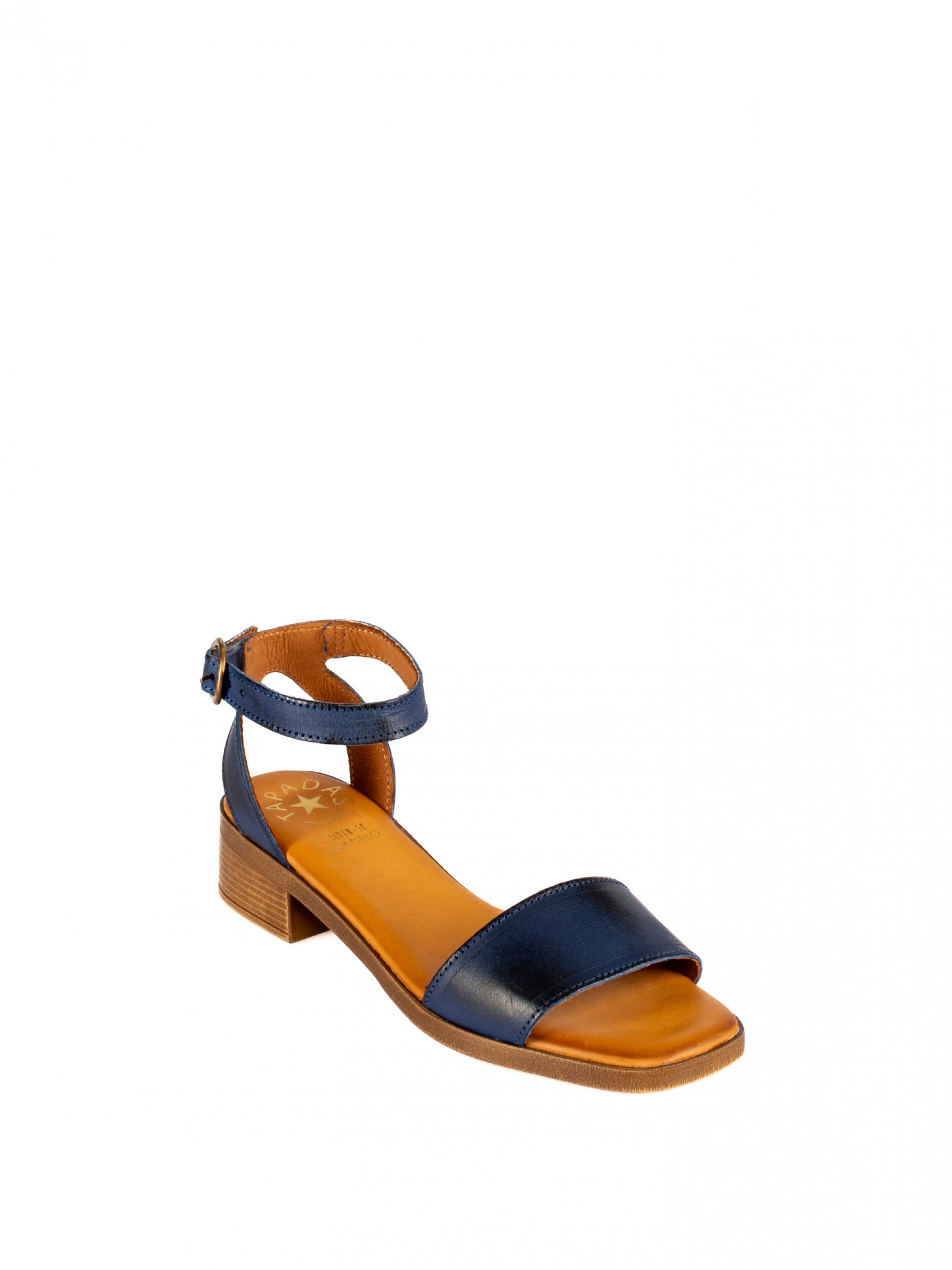 Women’s Leather Sandal with Low Heel
