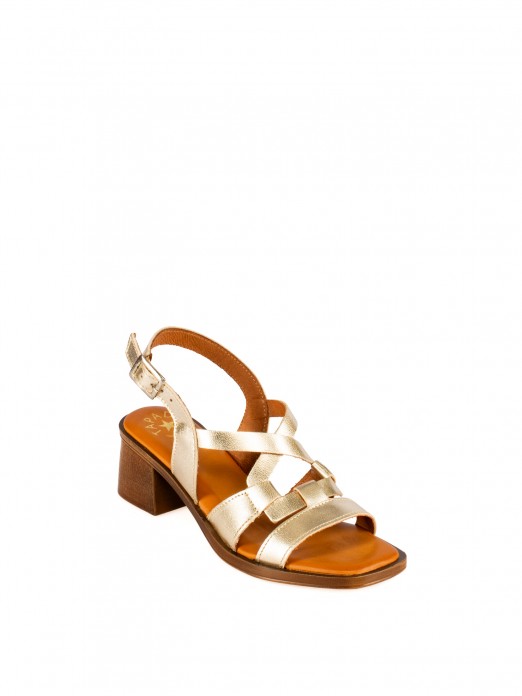 Women’s Leather Sandal with Interwoven Straps Women’s Leather Sandal with Interwoven Straps