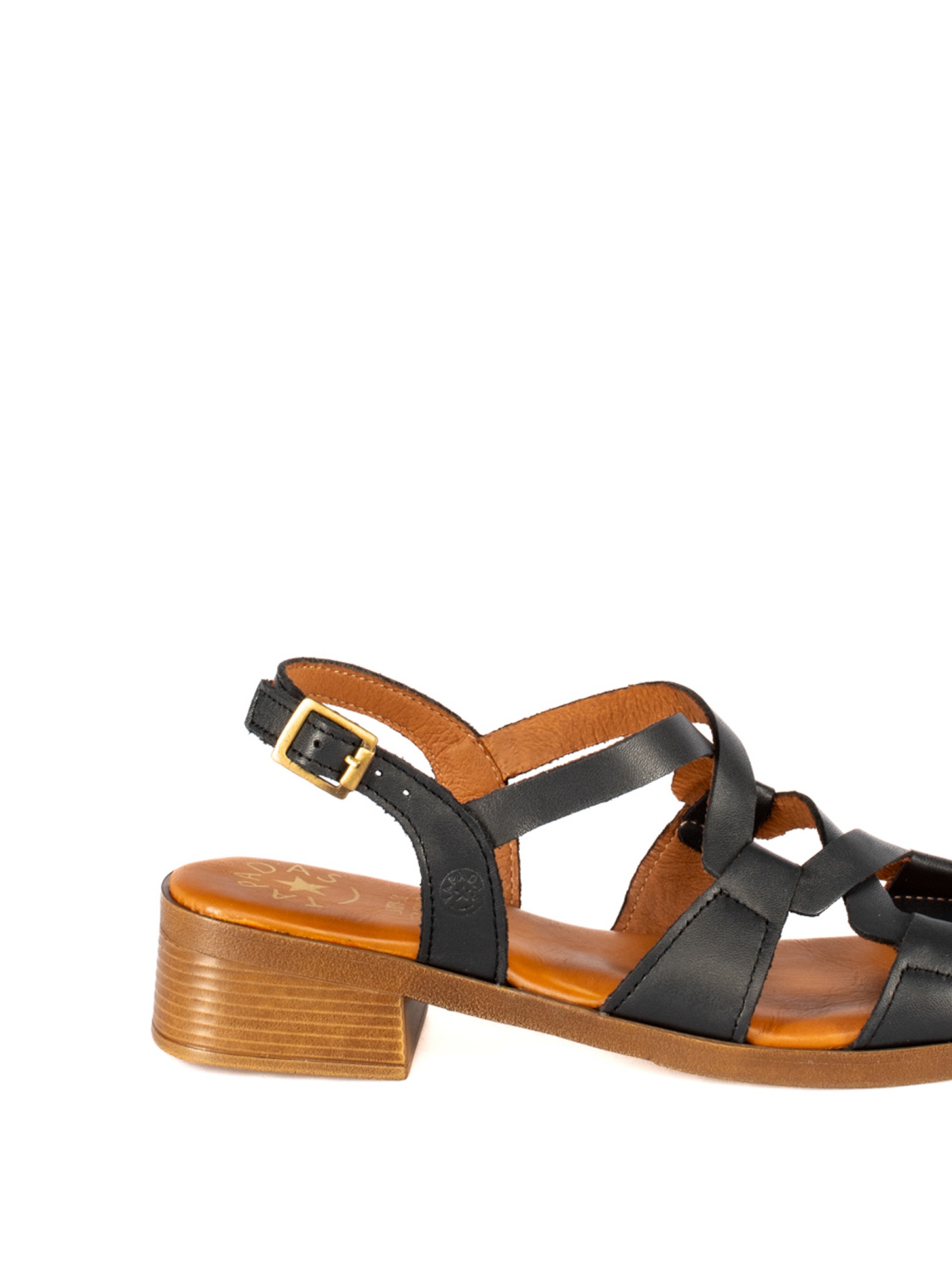 Women’s Leather Sandal with Interwoven Straps