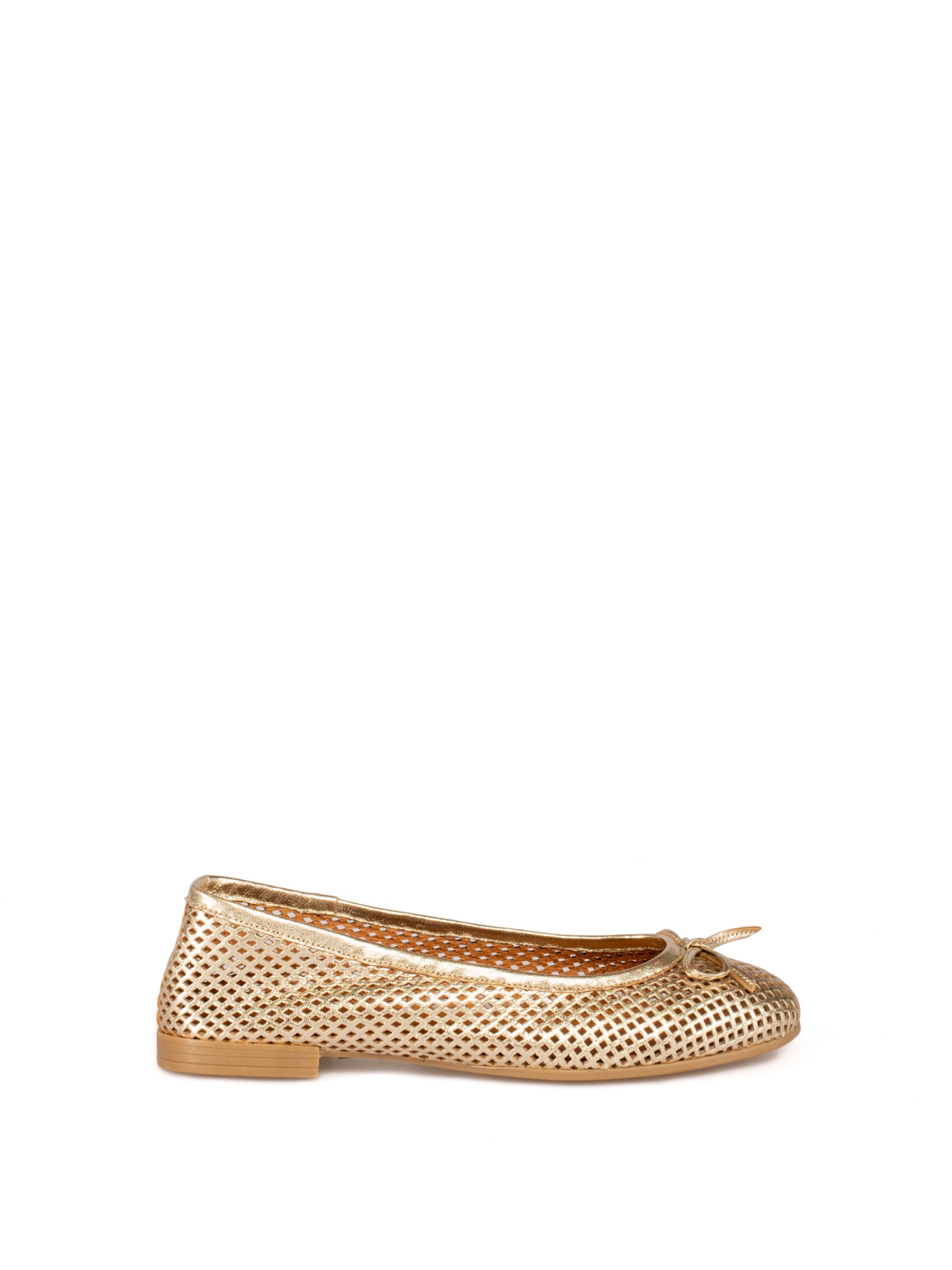 Perforated Leather Ballet Flat