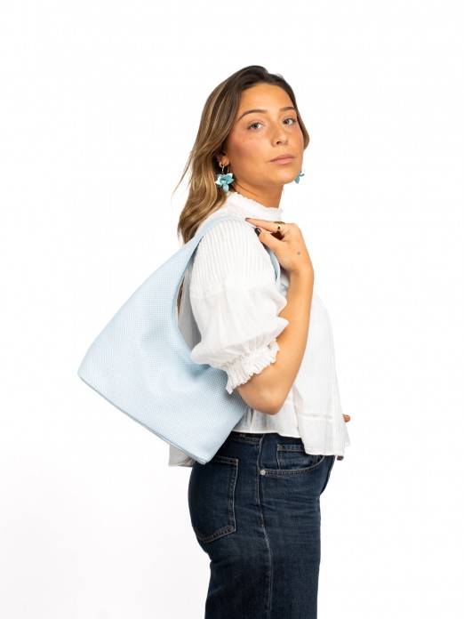 Perforated Leather Shoulder Bag