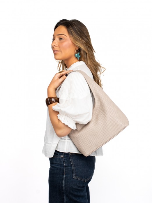 Perforated Leather Shoulder Bag Perforated Leather Shoulder Bag
