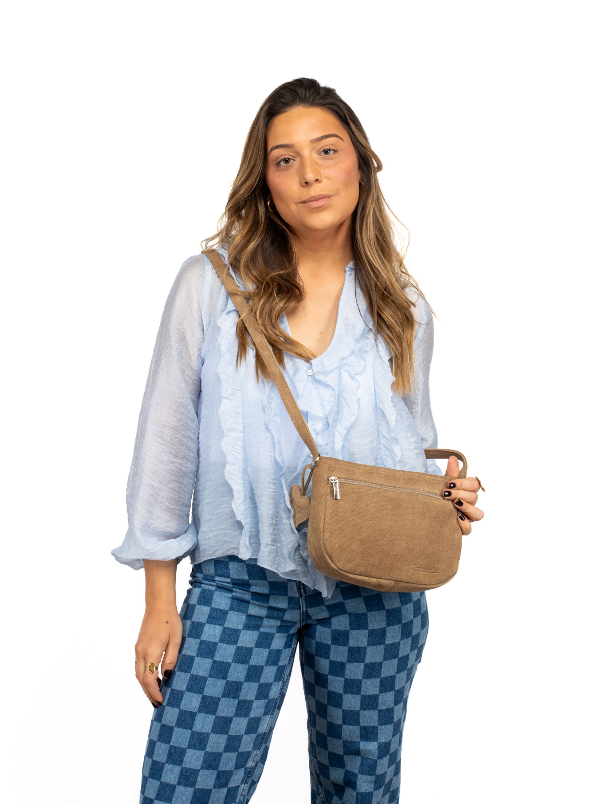 Mala a Tiracolo em Camurça Jeans