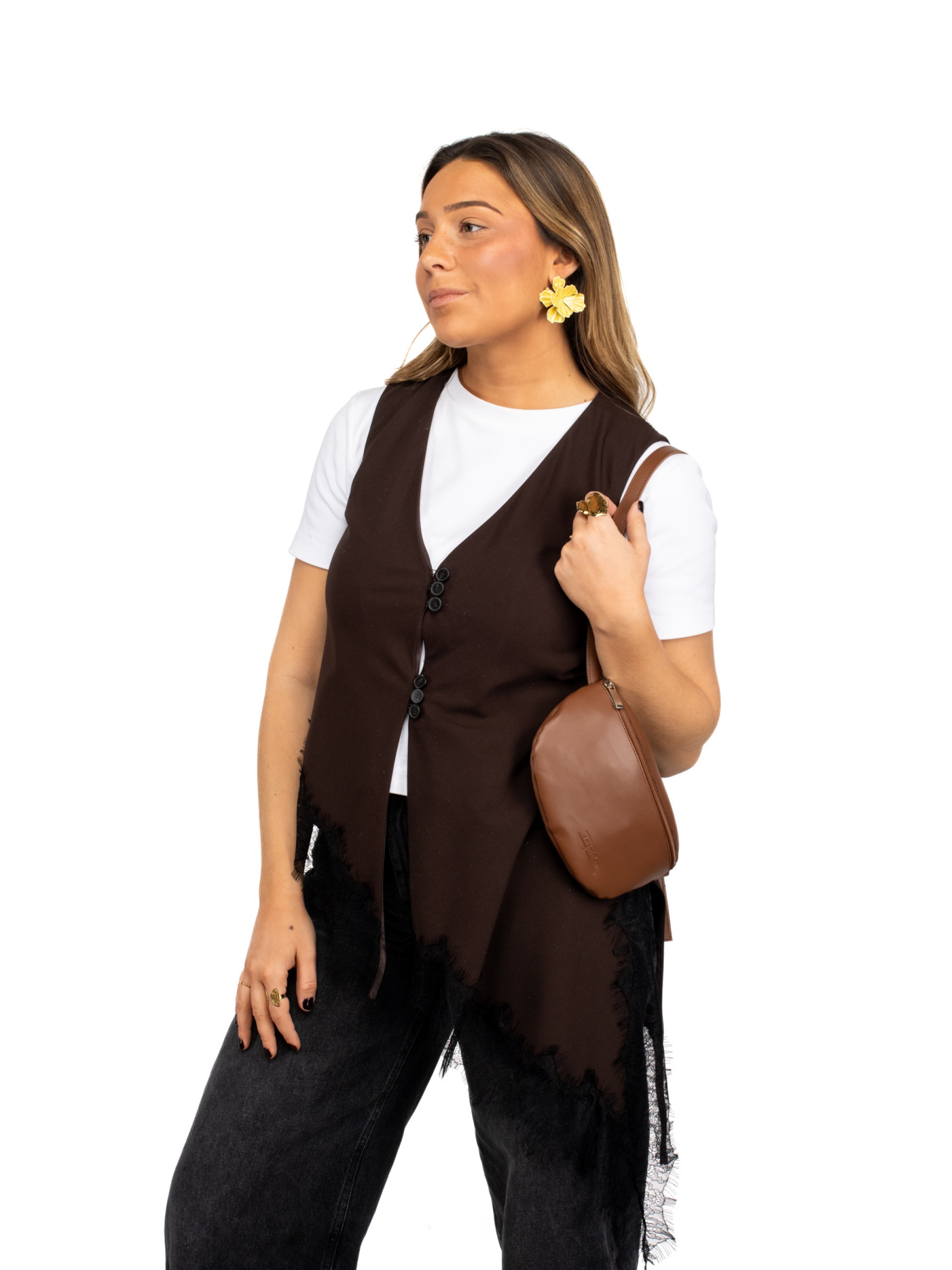 Laminated Leather Waist Bag