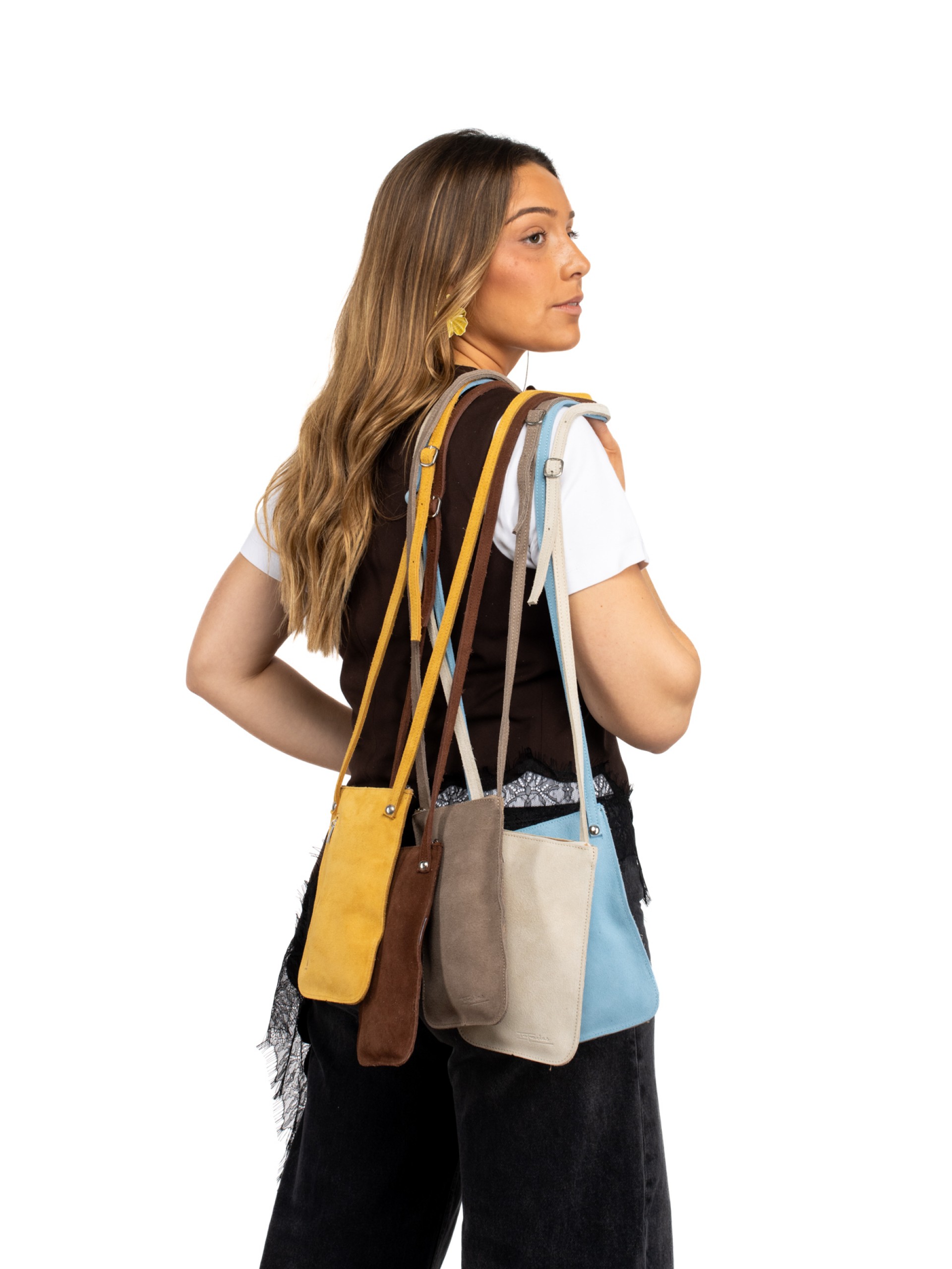 Bolsa Telemóvel em Camurça
