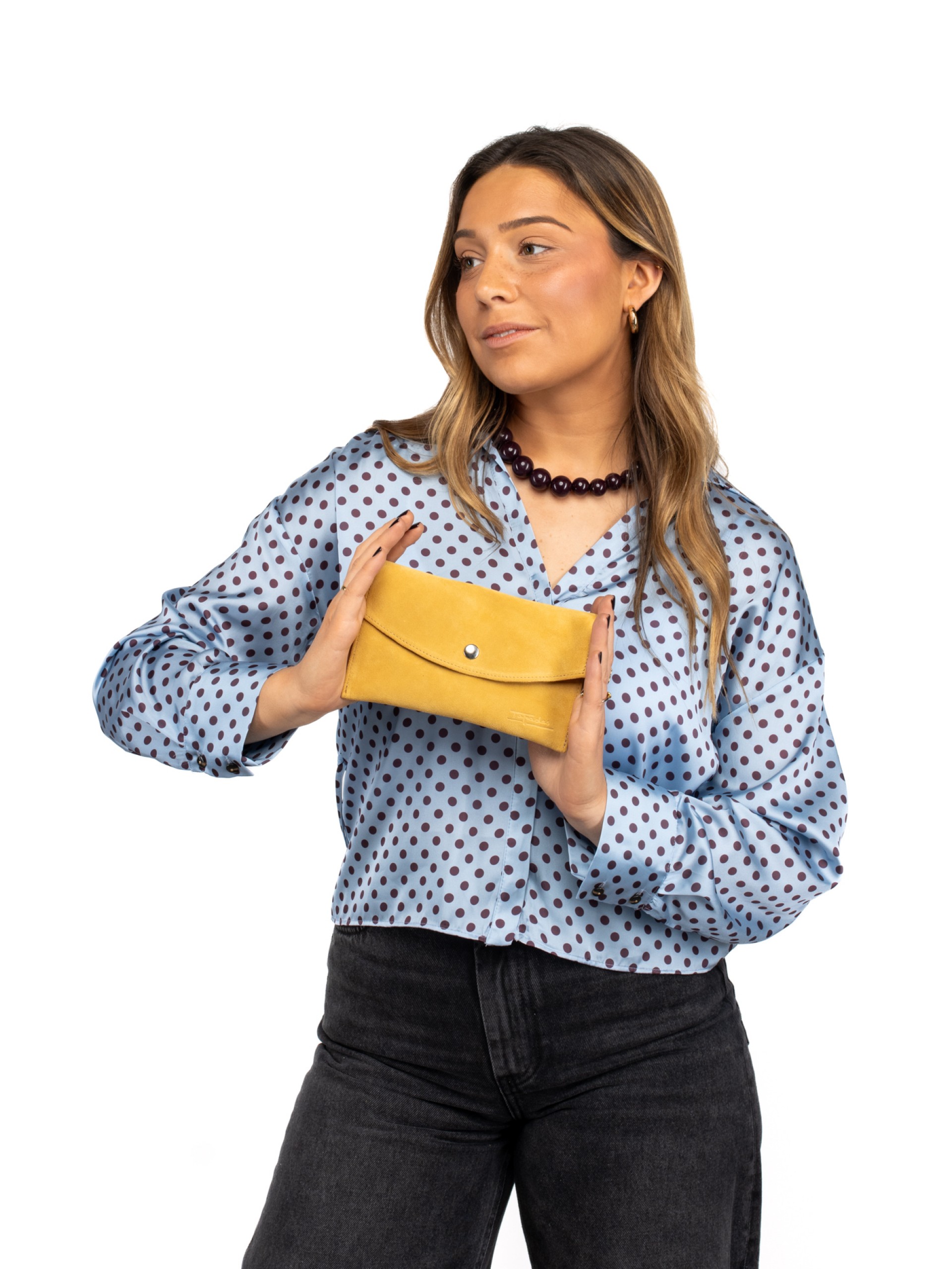Large suede wallet
