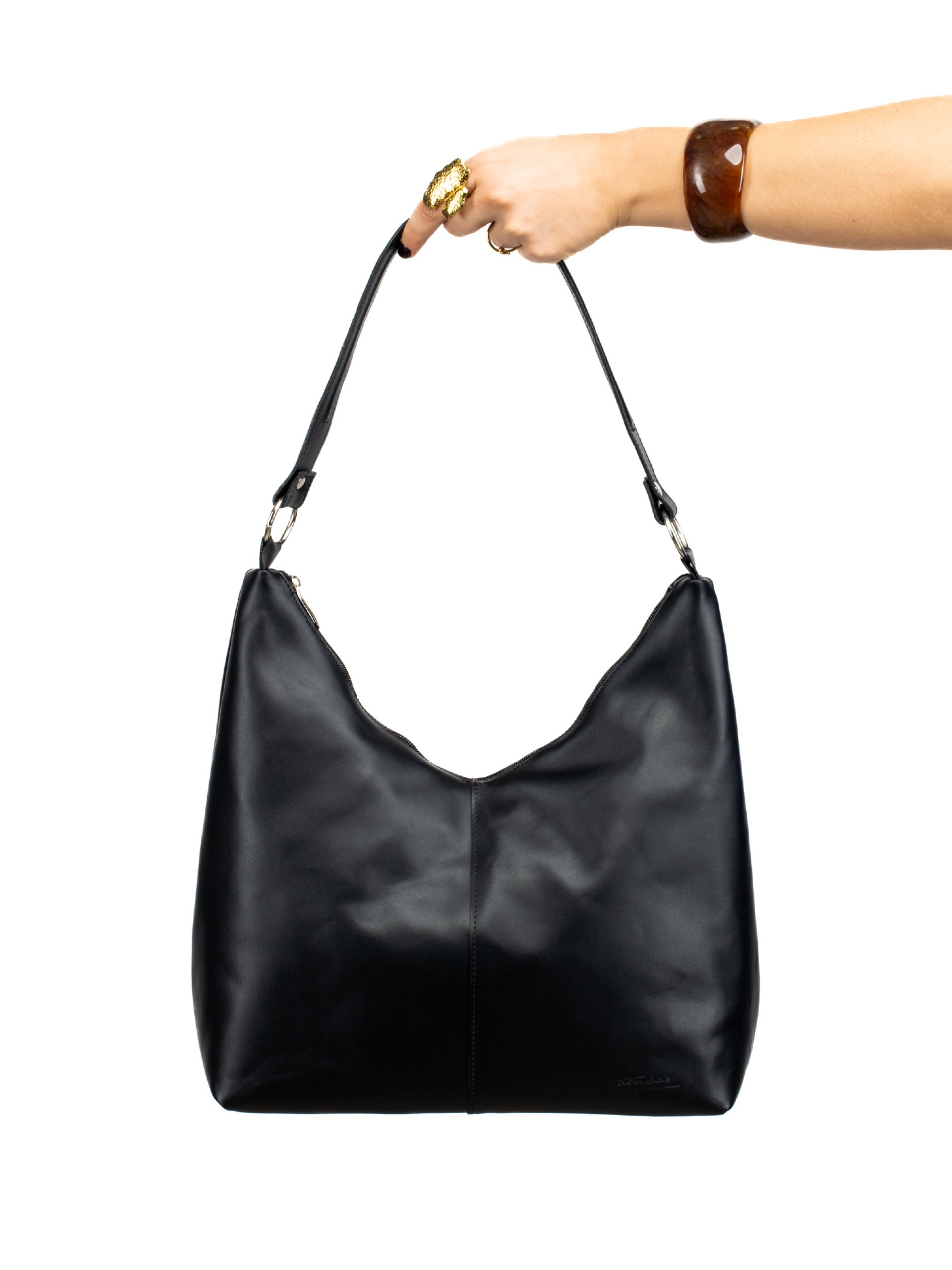 Leather shoulder bag