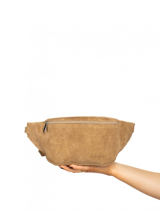 Bolsa de Cintura em Camurça Jeans Bolsa de Cintura em Camurça Jeans