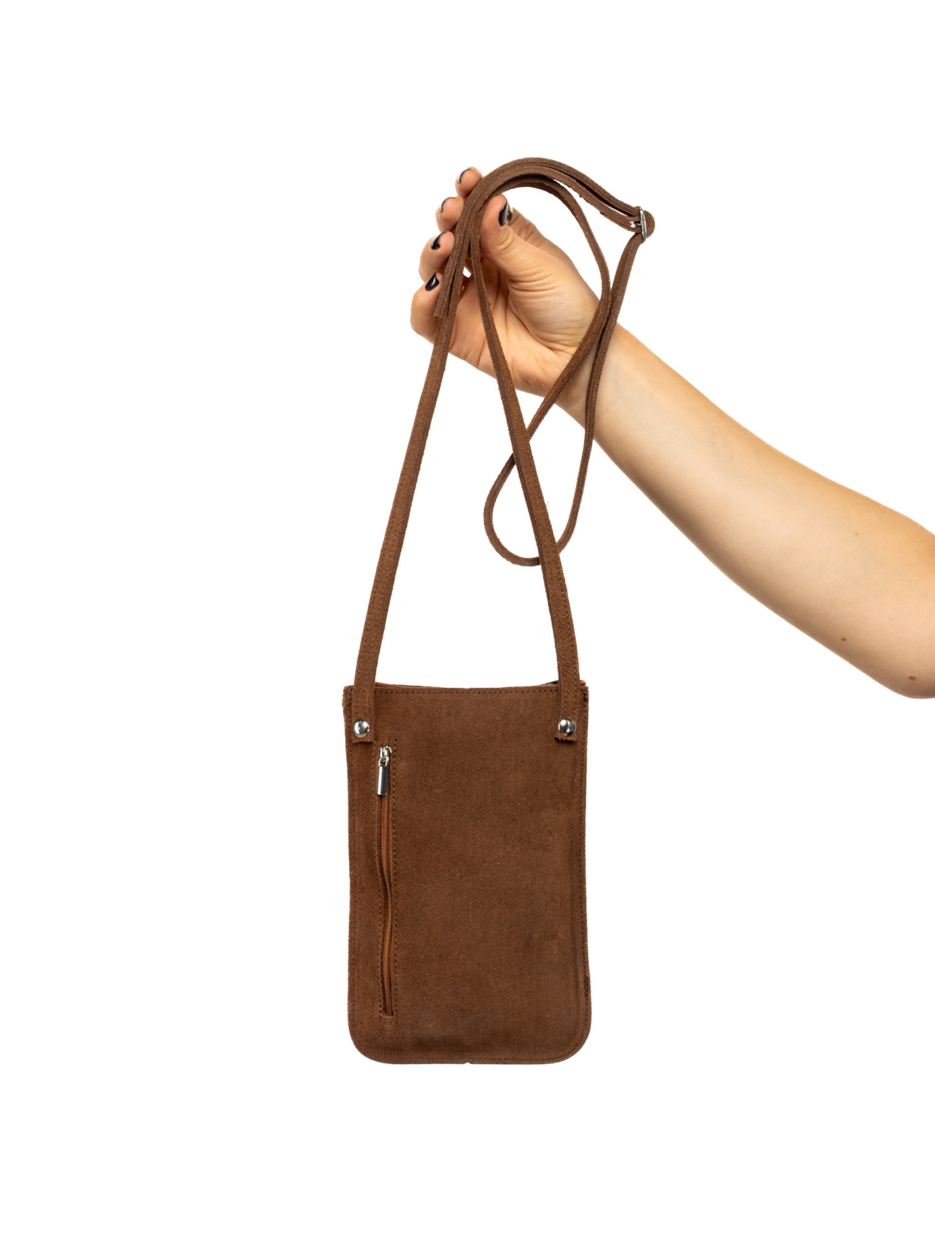 Bolsa Telemóvel em Camurça Jeans