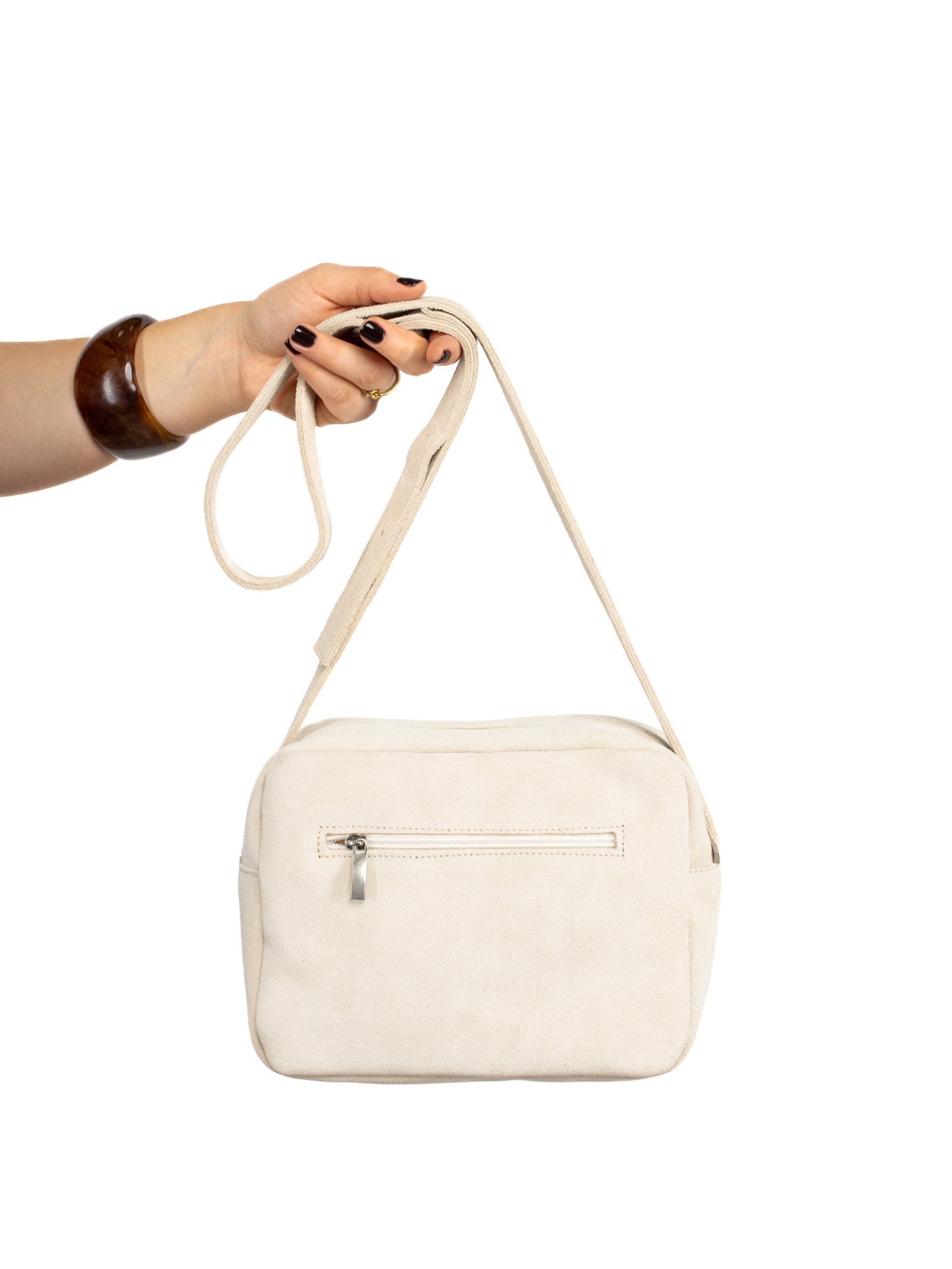 Suede crossbody bag
